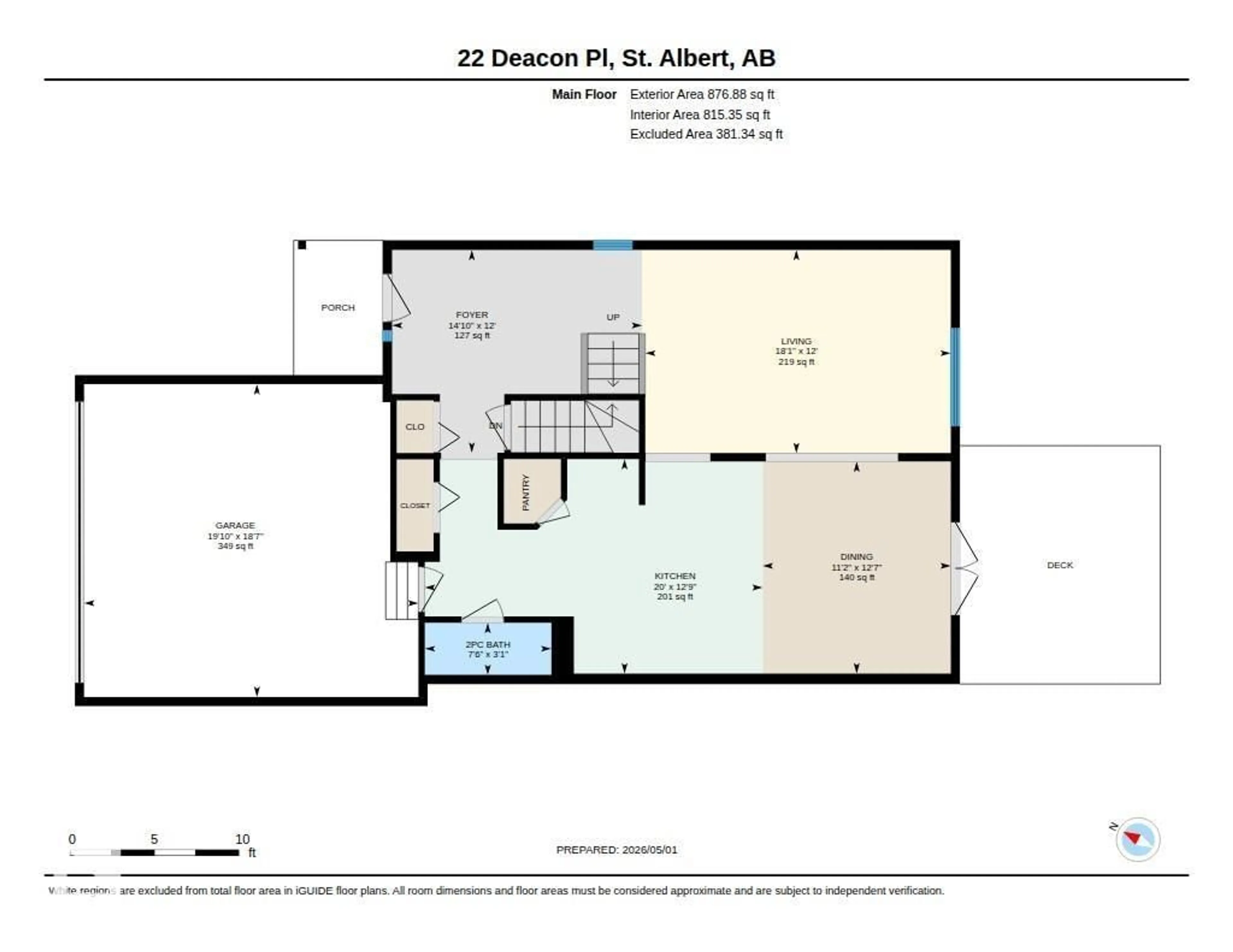 Floor plan for 22 DEACON PL, St. Albert Alberta T8N6S5