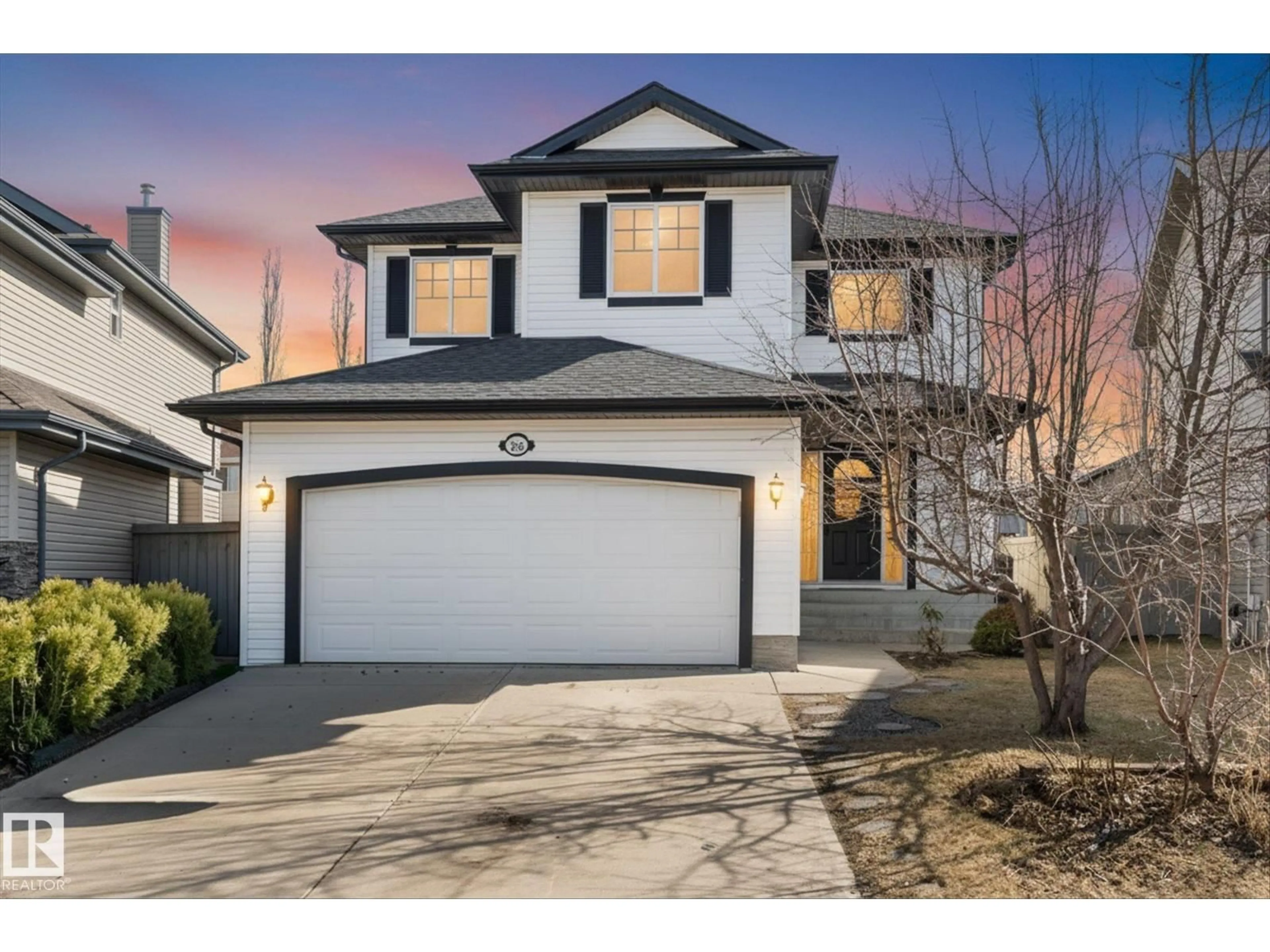 Home with vinyl exterior material, street for 326 SILVER BERRY RD, Edmonton Alberta T6T2A7