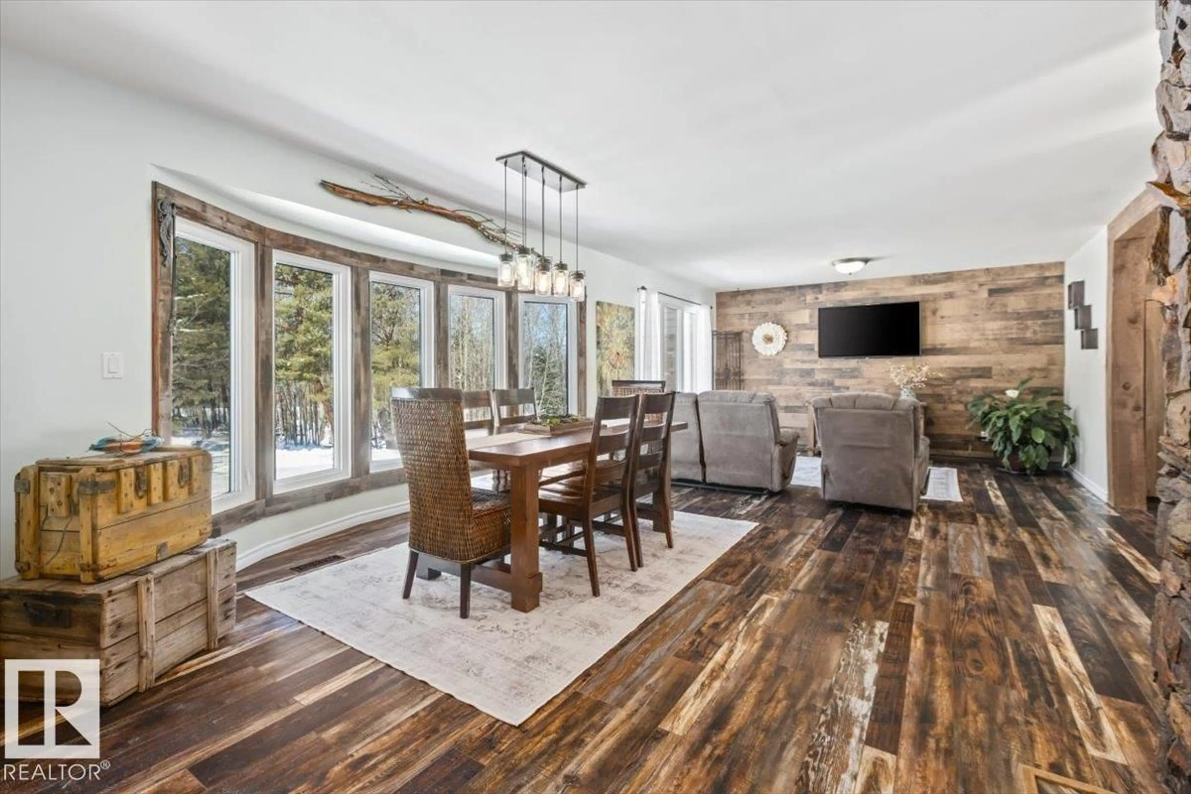 Open concept kitchen, wood/laminate floor for 25 21357 WYE RD, Rural Strathcona County Alberta T8G1E2