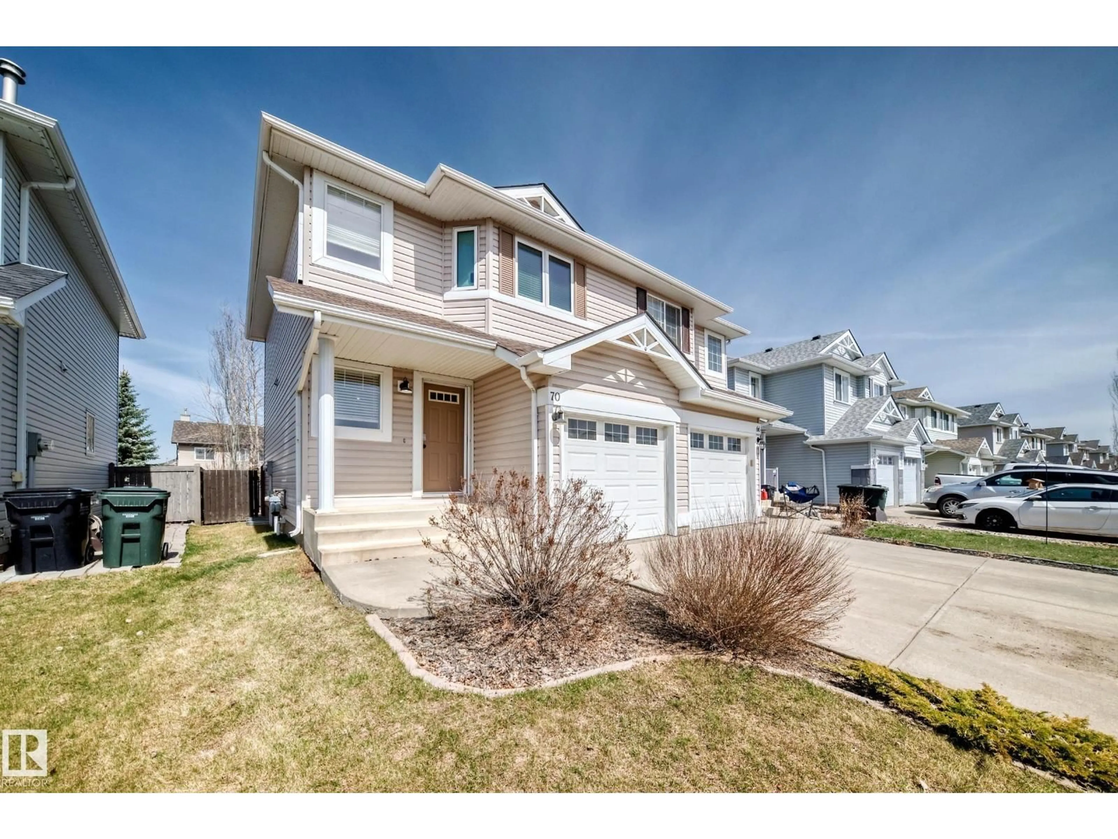 Home with vinyl exterior material, street for 70 CHESTERMERE WY, Sherwood Park Alberta T8H2S3