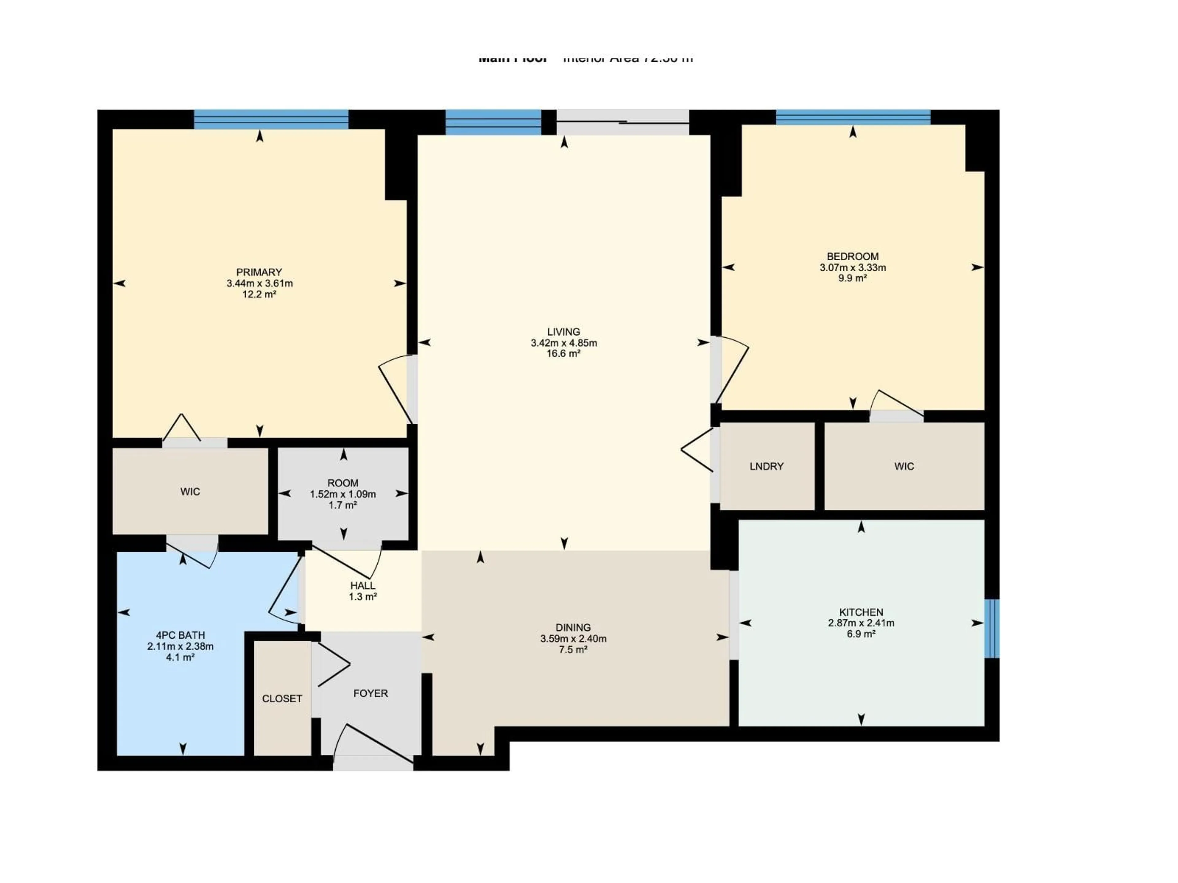 Floor plan for 1508 105 ST NW, Edmonton Alberta T5J5G3