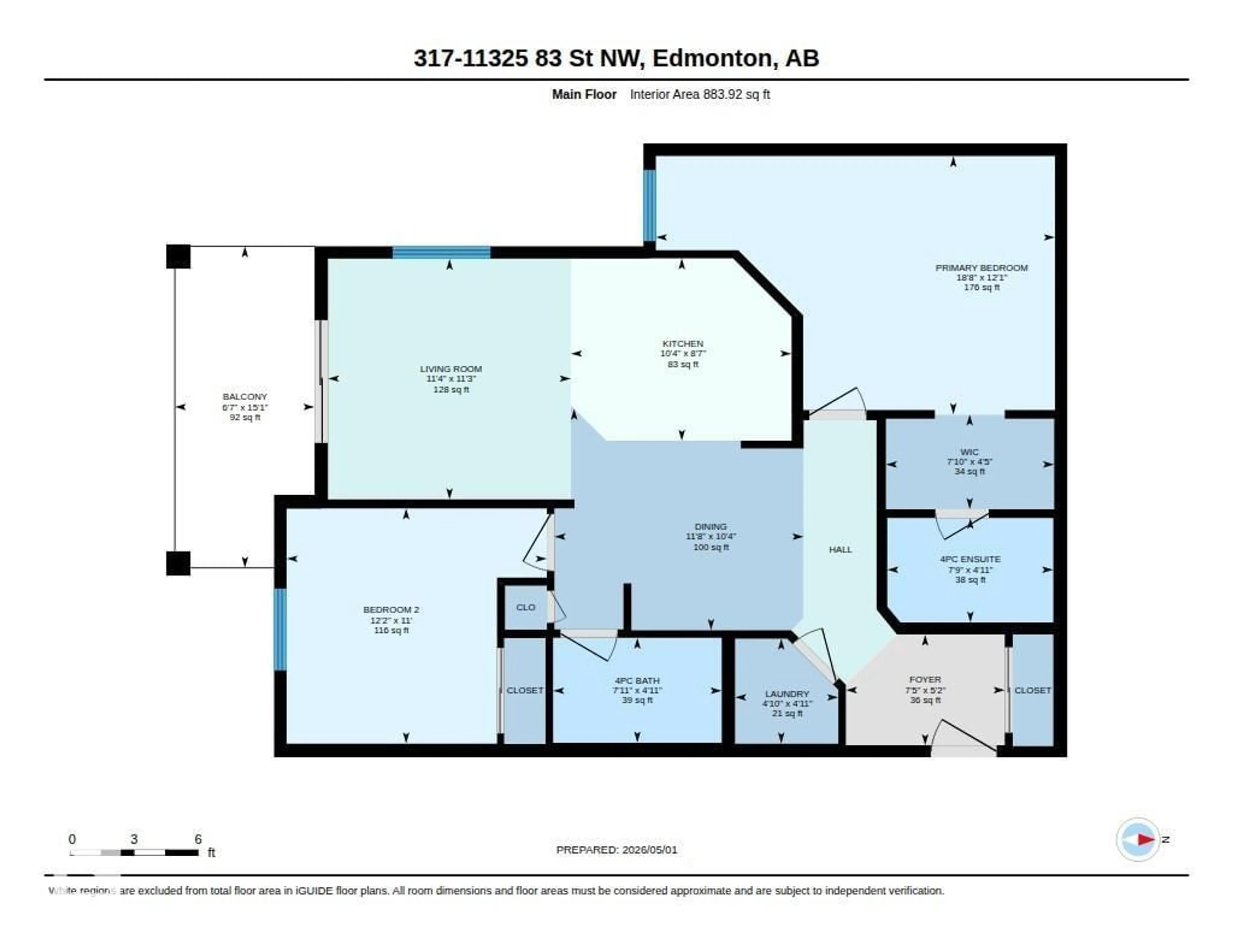 Floor plan for #317 - 11325 83 ST, Edmonton Alberta T5B4W5