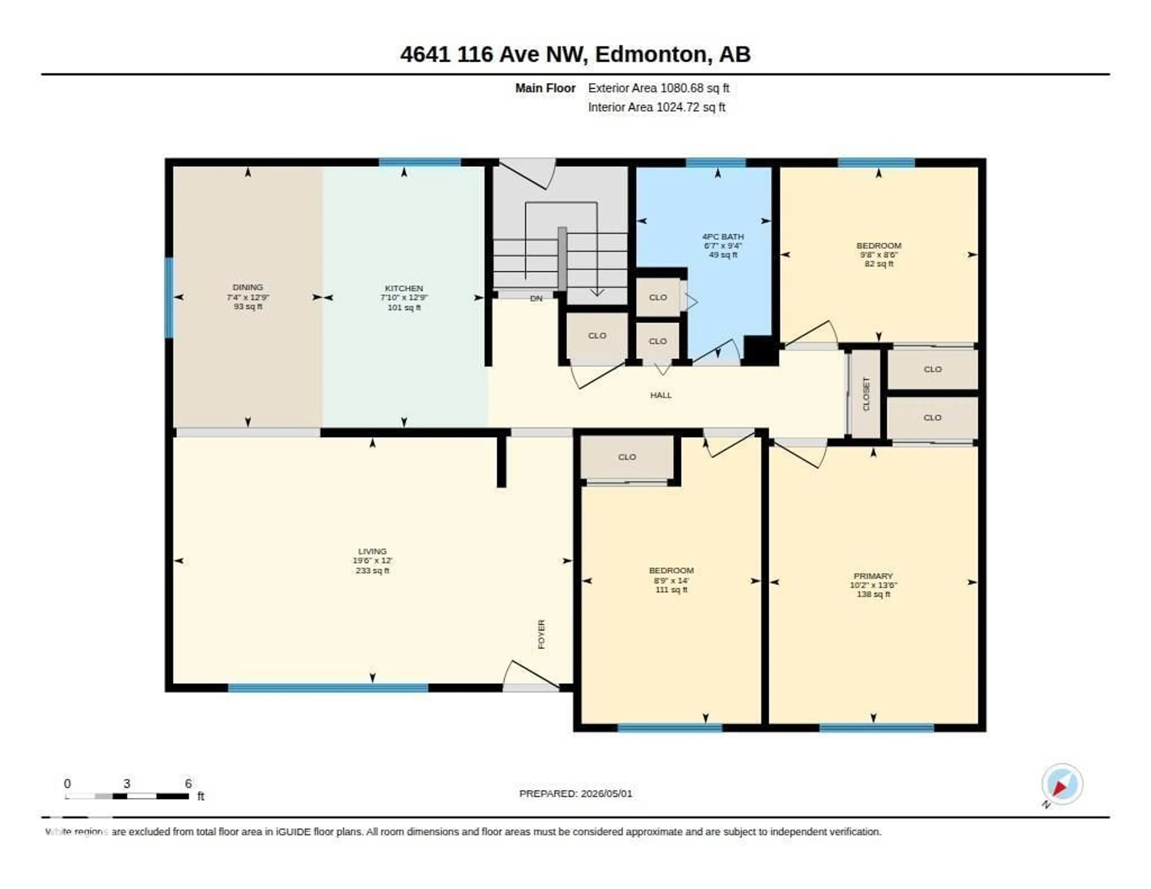 Floor plan for 4641 116 AV, Edmonton Alberta T5W0X5