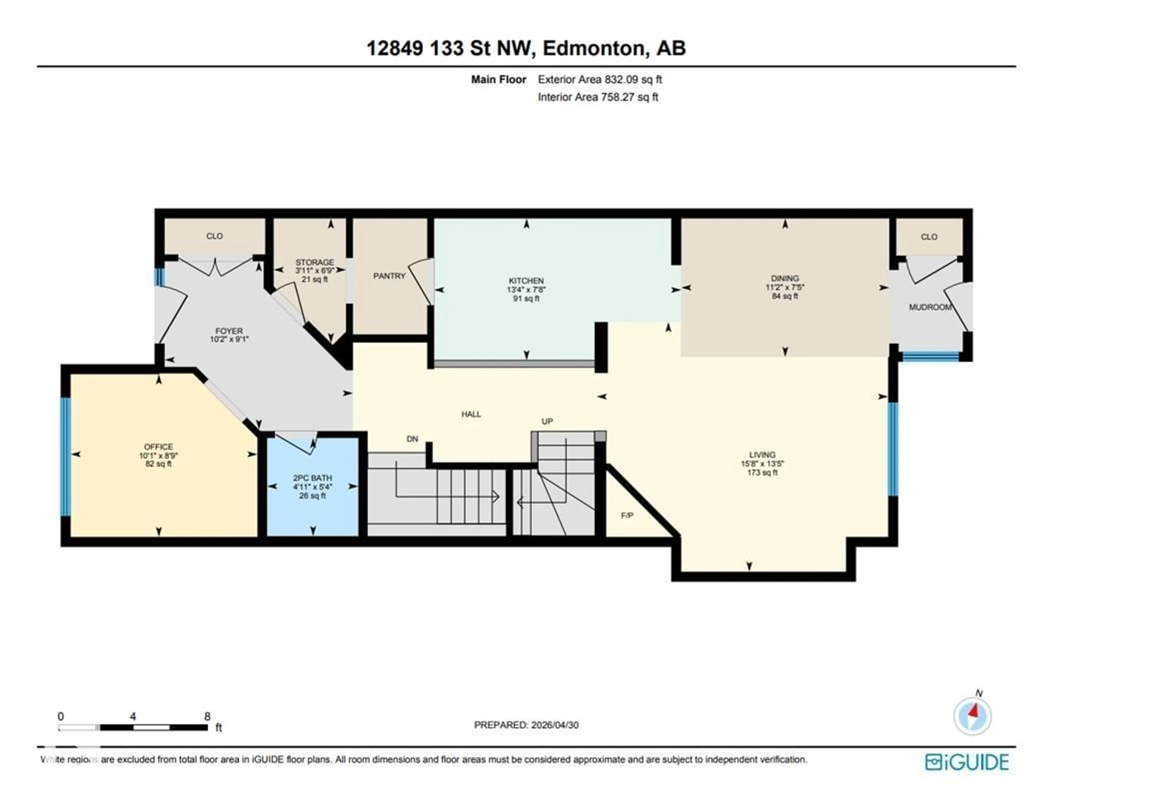 Floor plan for 12849 133 ST, Edmonton Alberta T5L1S7