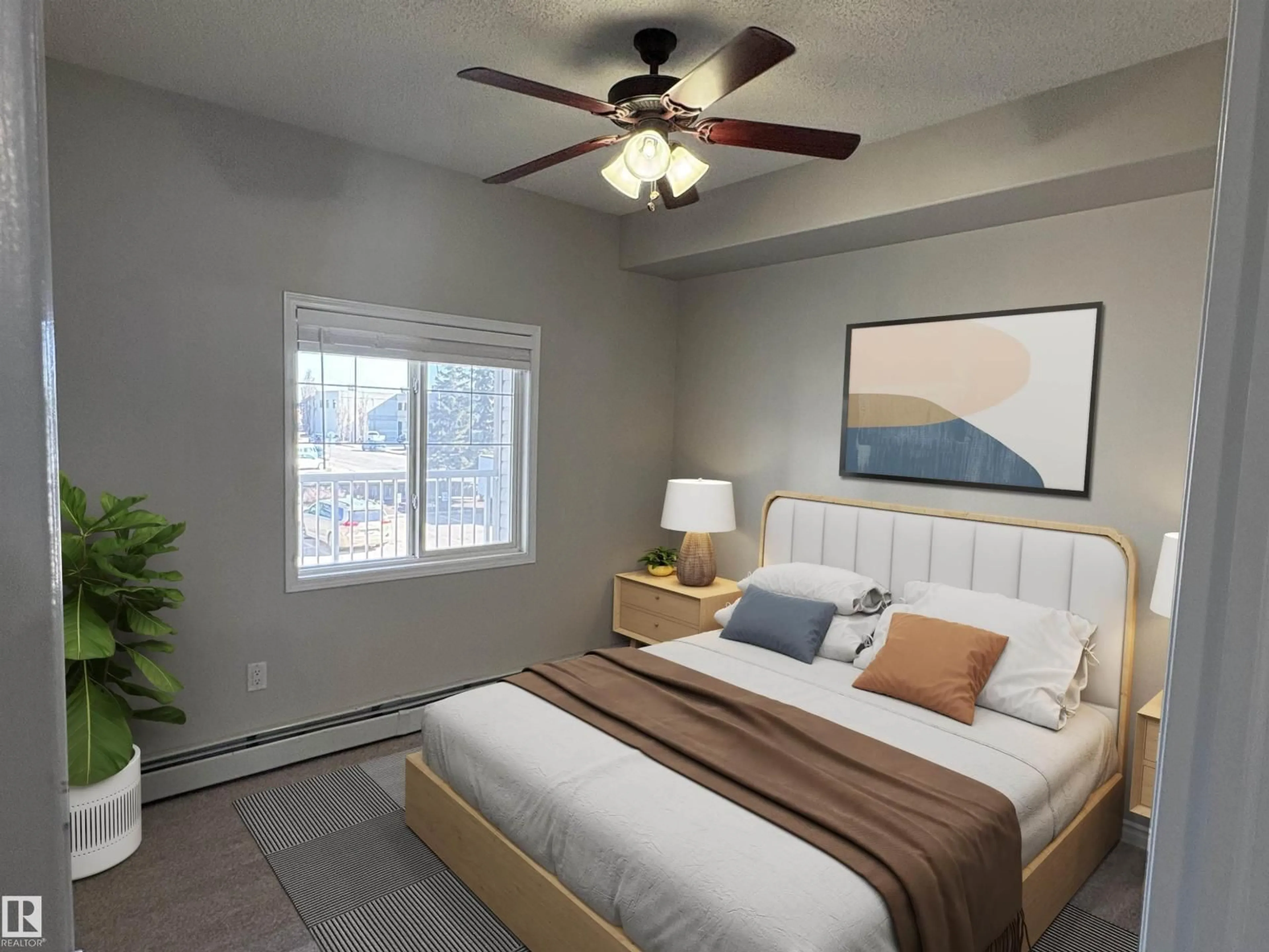 Bedroom with bed, unknown for 224 - 16807 100 AV NW, Edmonton Alberta T5P4Z6