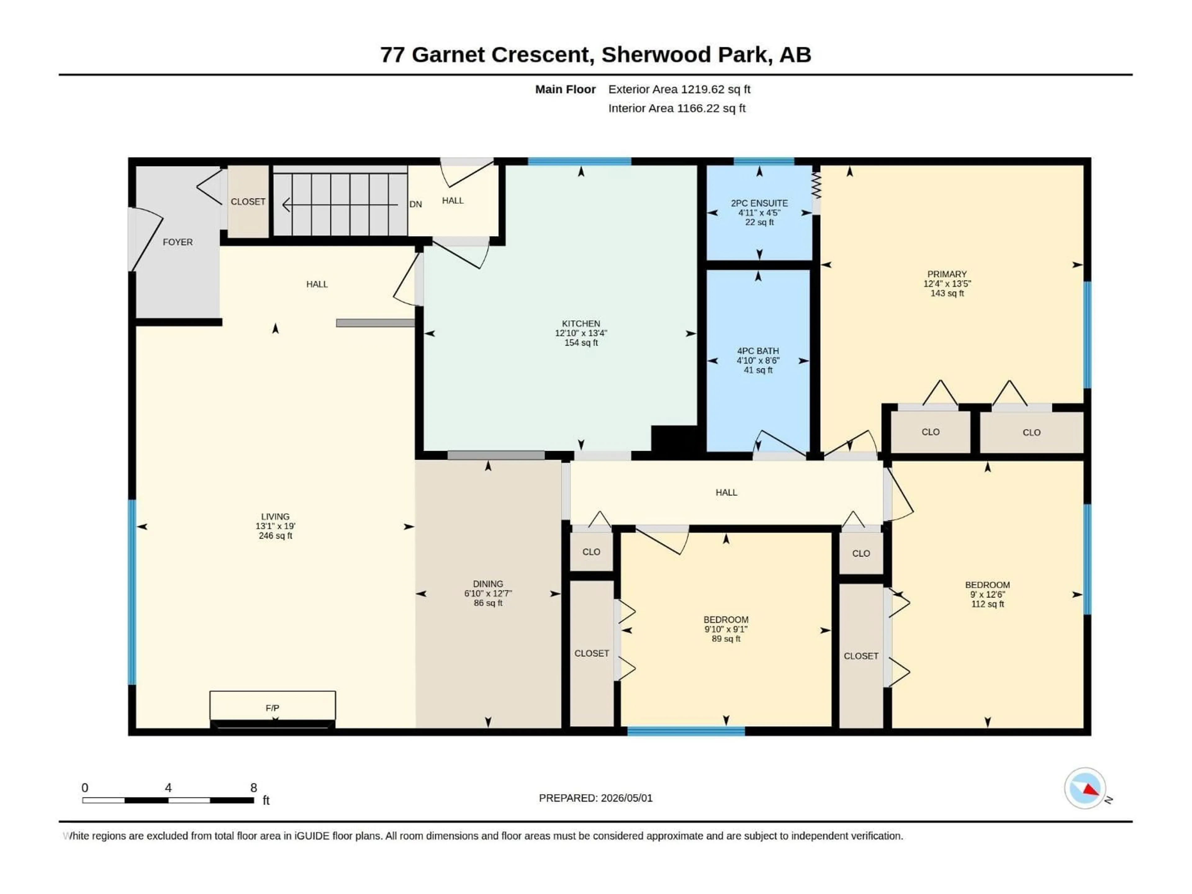 Floor plan for 77 GARNET CR, Sherwood Park Alberta T8A2S1