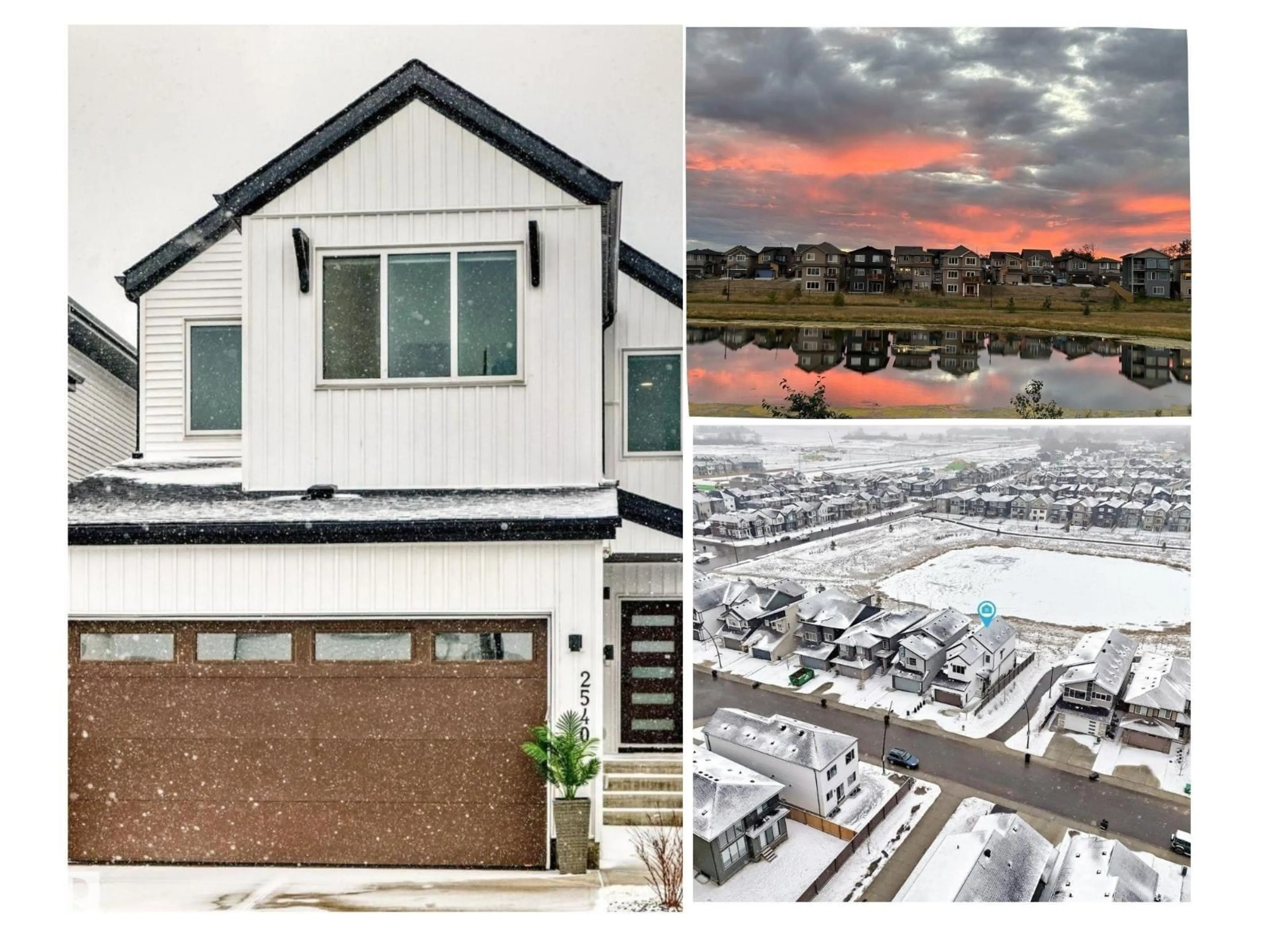 A pic from outside/outdoor area/front of a property/back of a property/a pic from drone, water/lake/river/ocean view for NW - 2540 206 ST, Edmonton Alberta T6M1P1