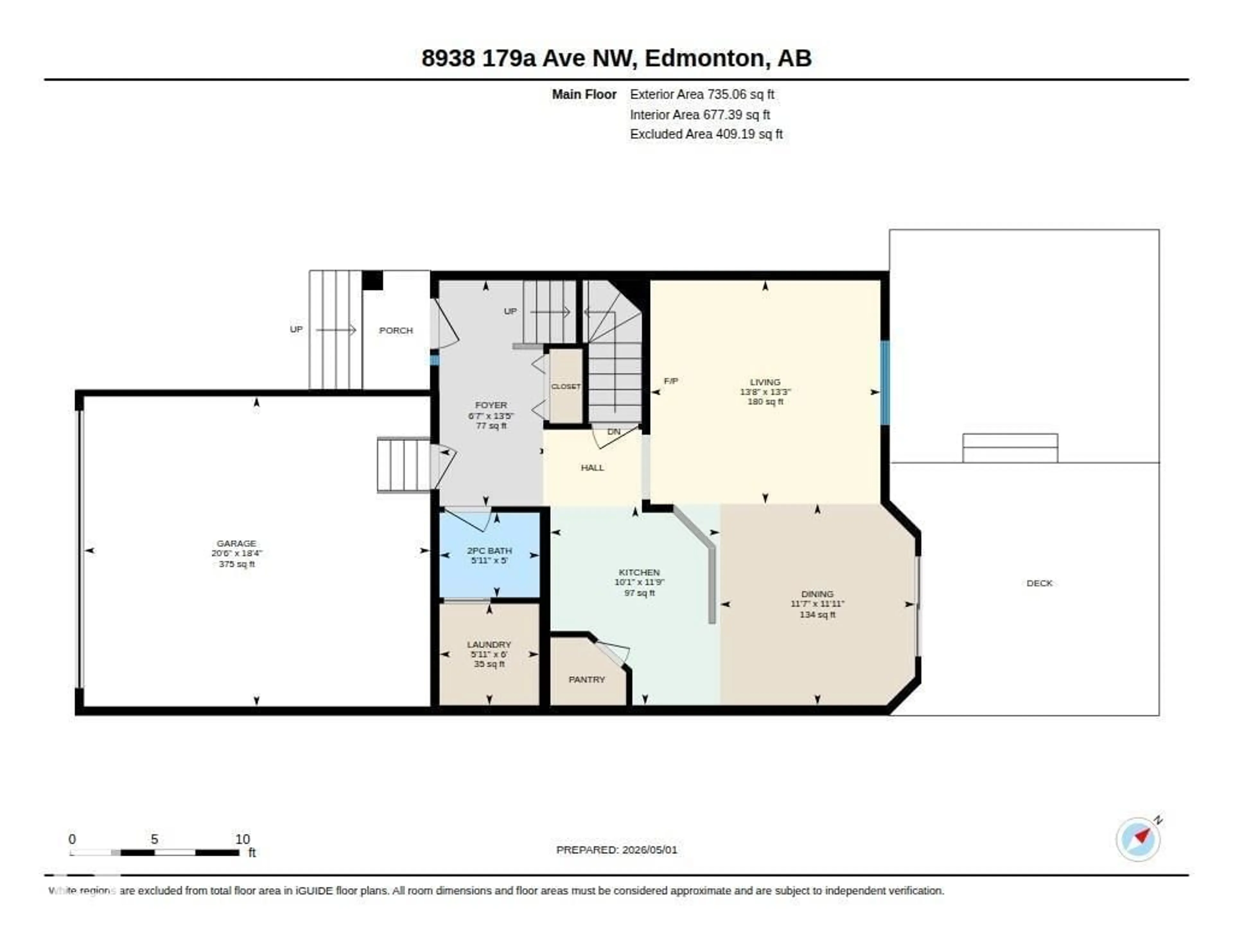 Floor plan for 8938 179A AV, Edmonton Alberta T5Z0A6