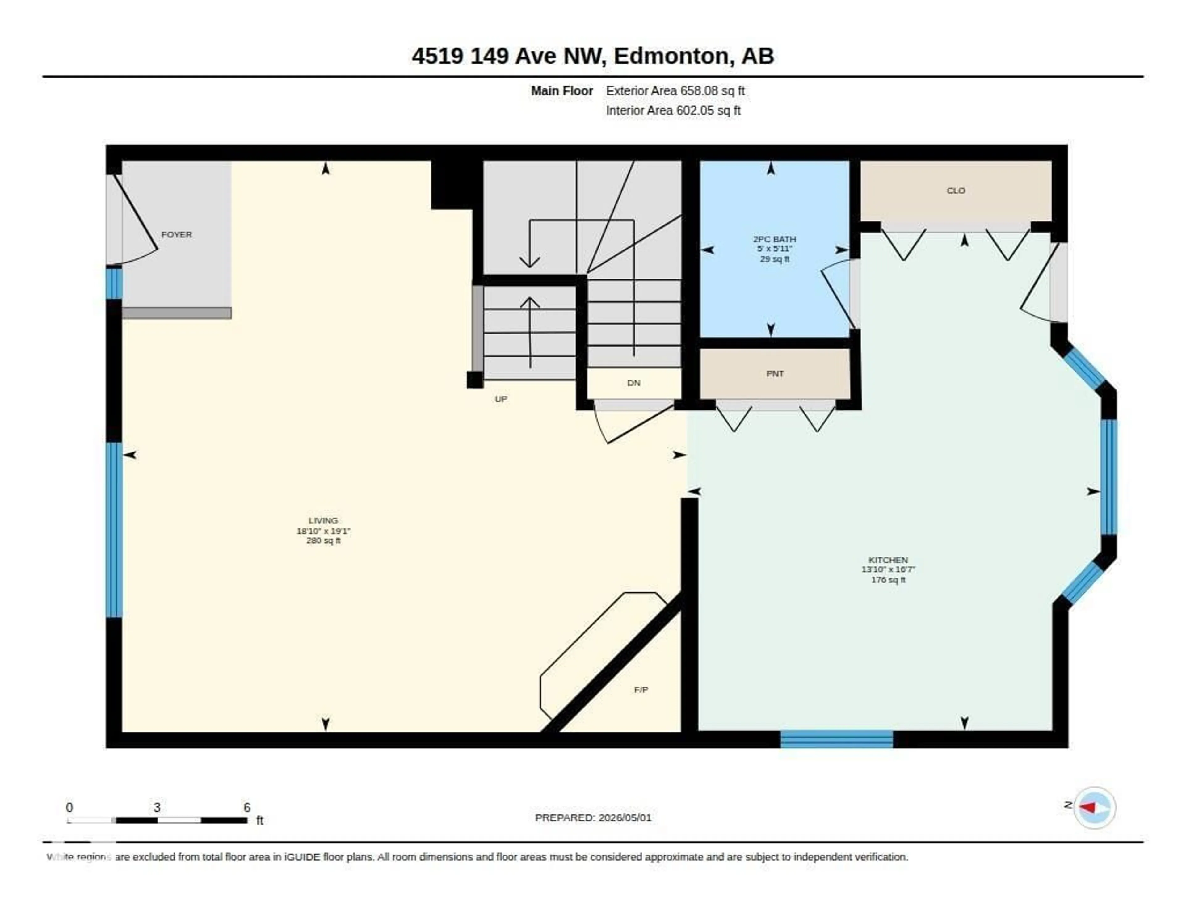 Floor plan for NW - 4519 149 AV, Edmonton Alberta T5Y2Y9