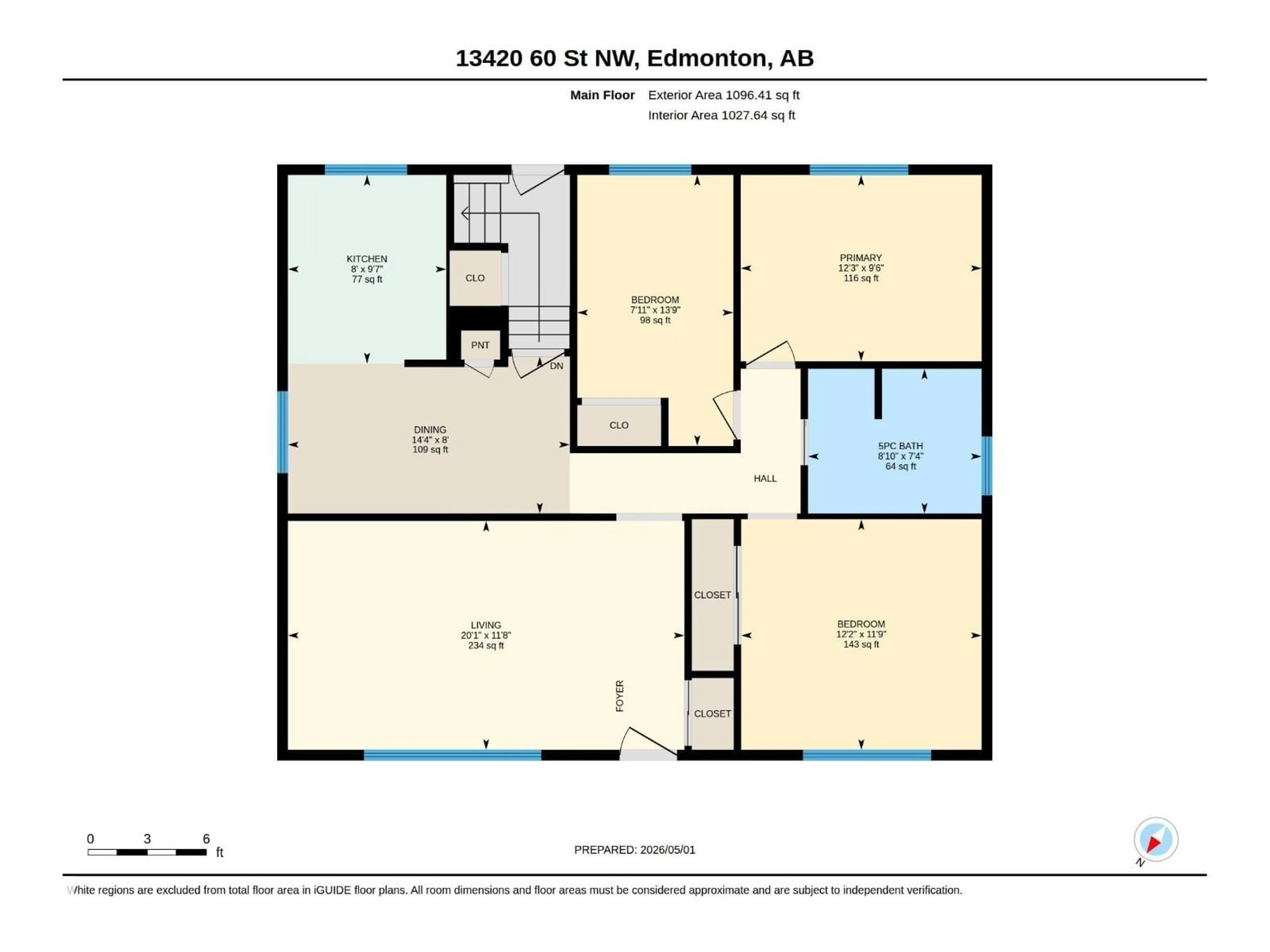 Floor plan for 13420 60 ST, Edmonton Alberta T5A0S6