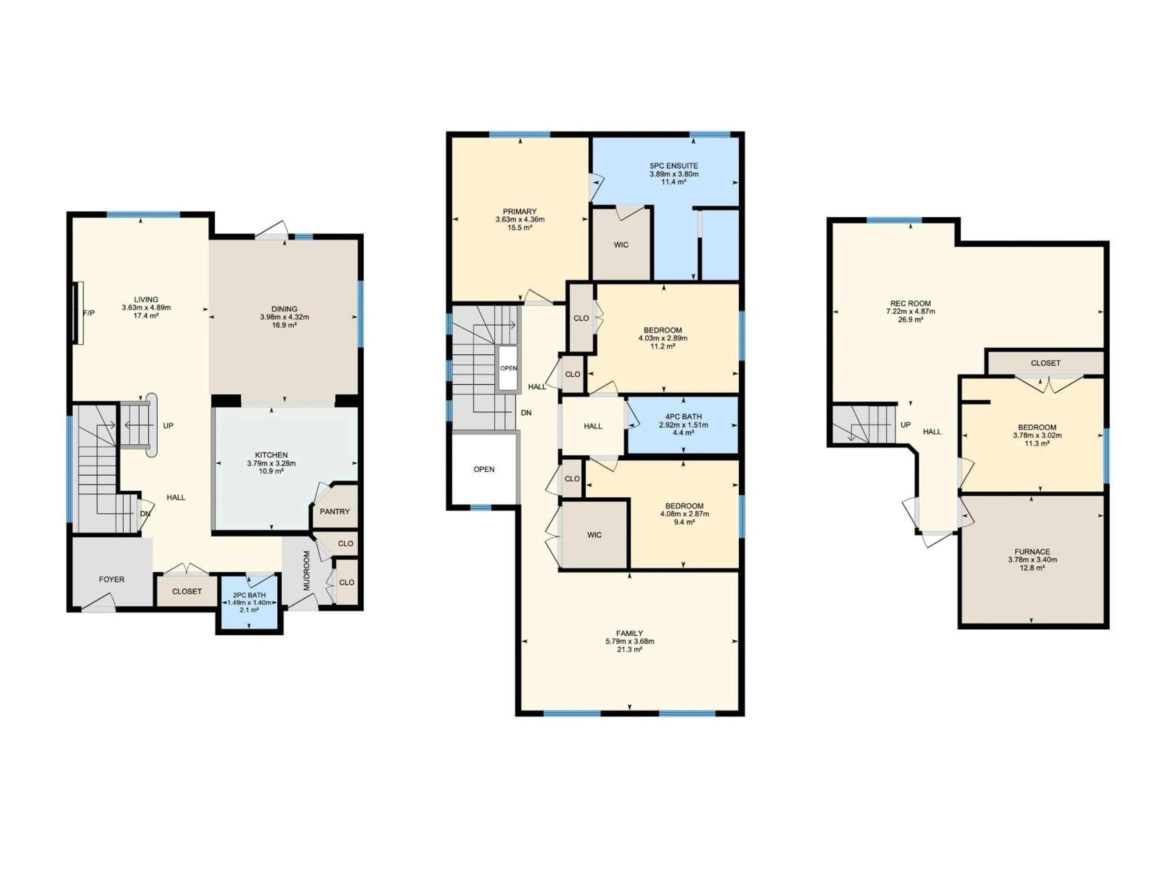 Floor plan for 22064 95 AV, Edmonton Alberta T5T4A7
