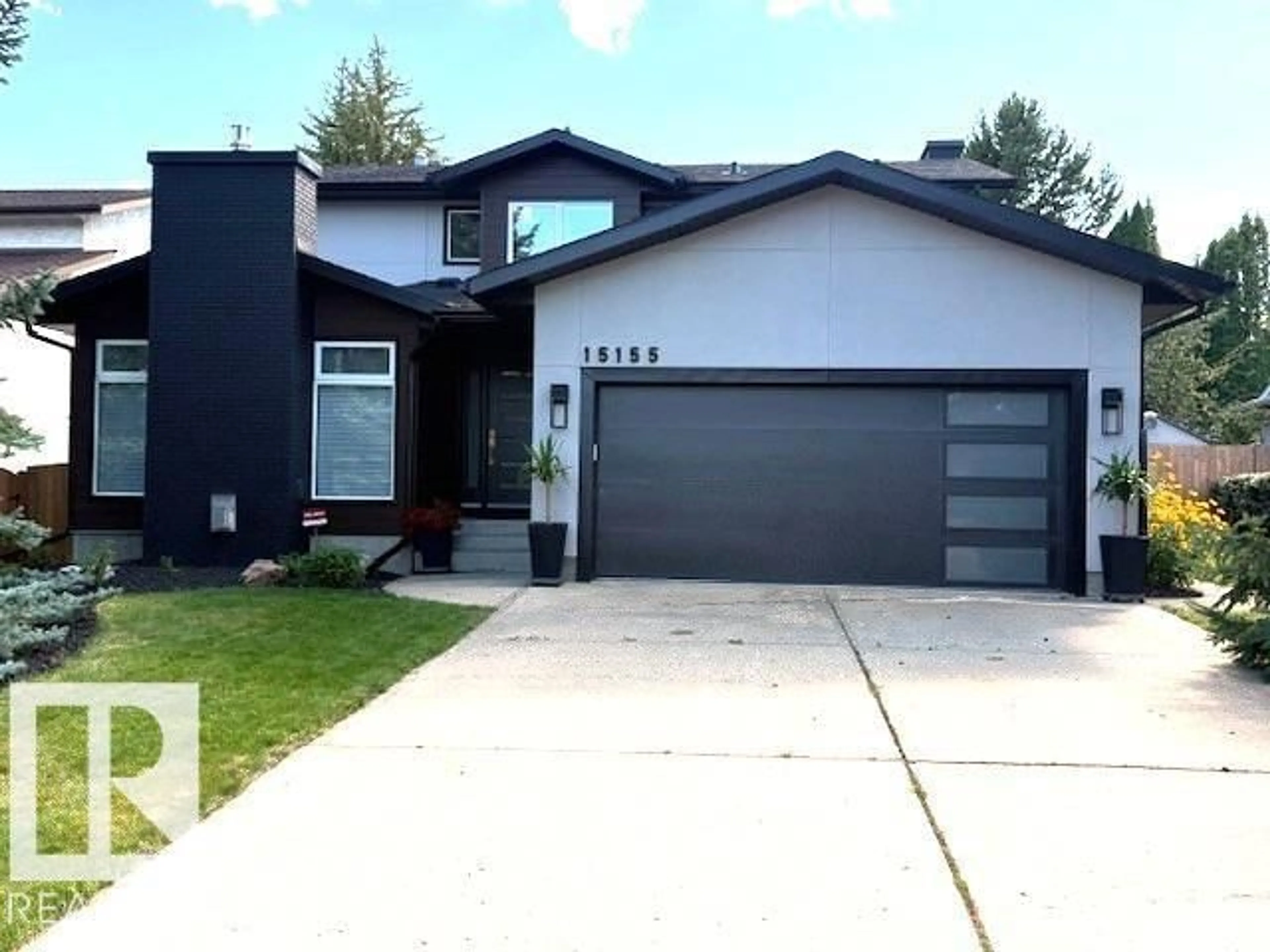Home with vinyl exterior material, street for 15155 RAMSAY CR, Edmonton Alberta T6H5R1
