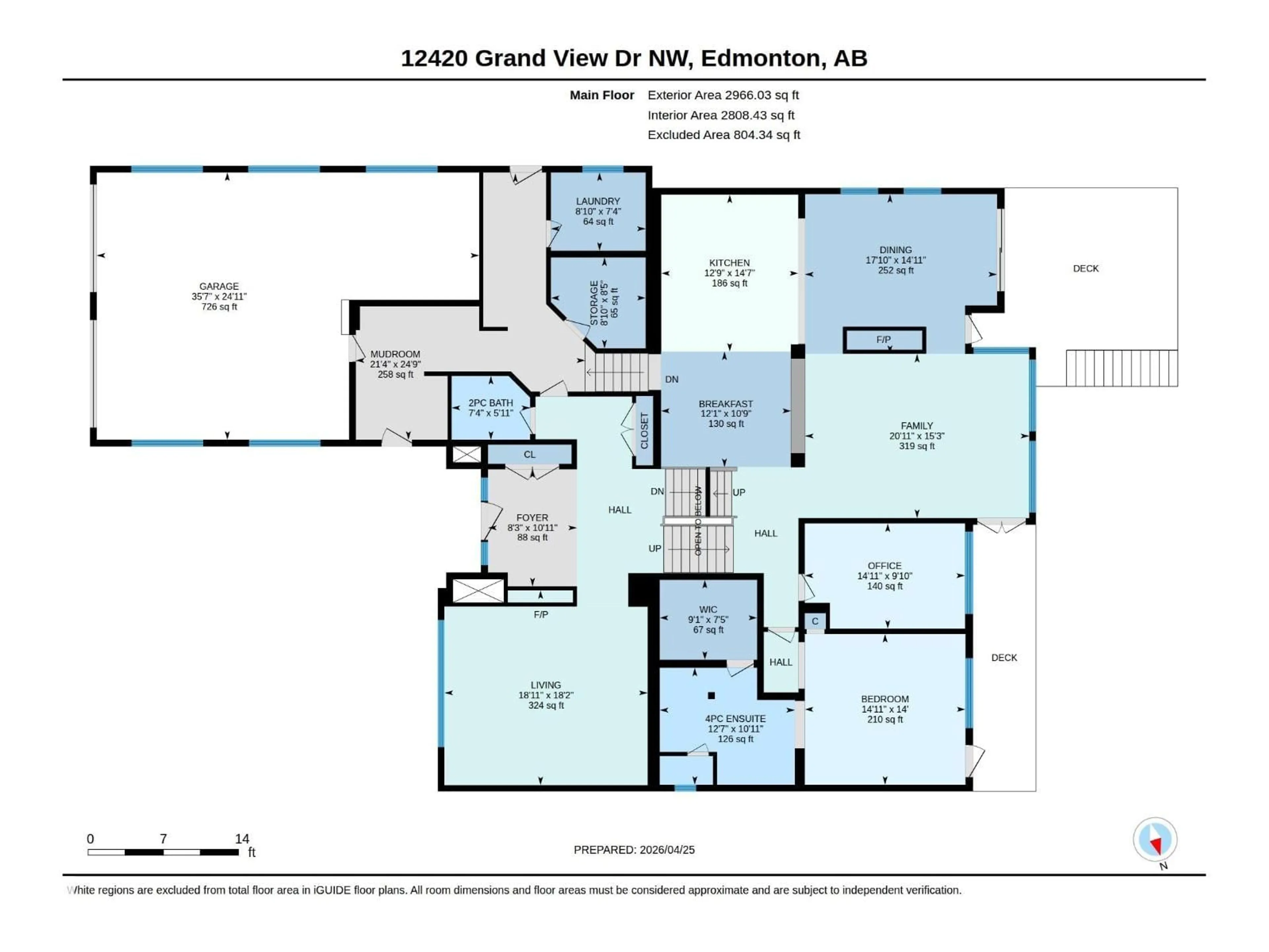 Floor plan for 12420 GRAND VIEW DR, Edmonton Alberta T6H4K4