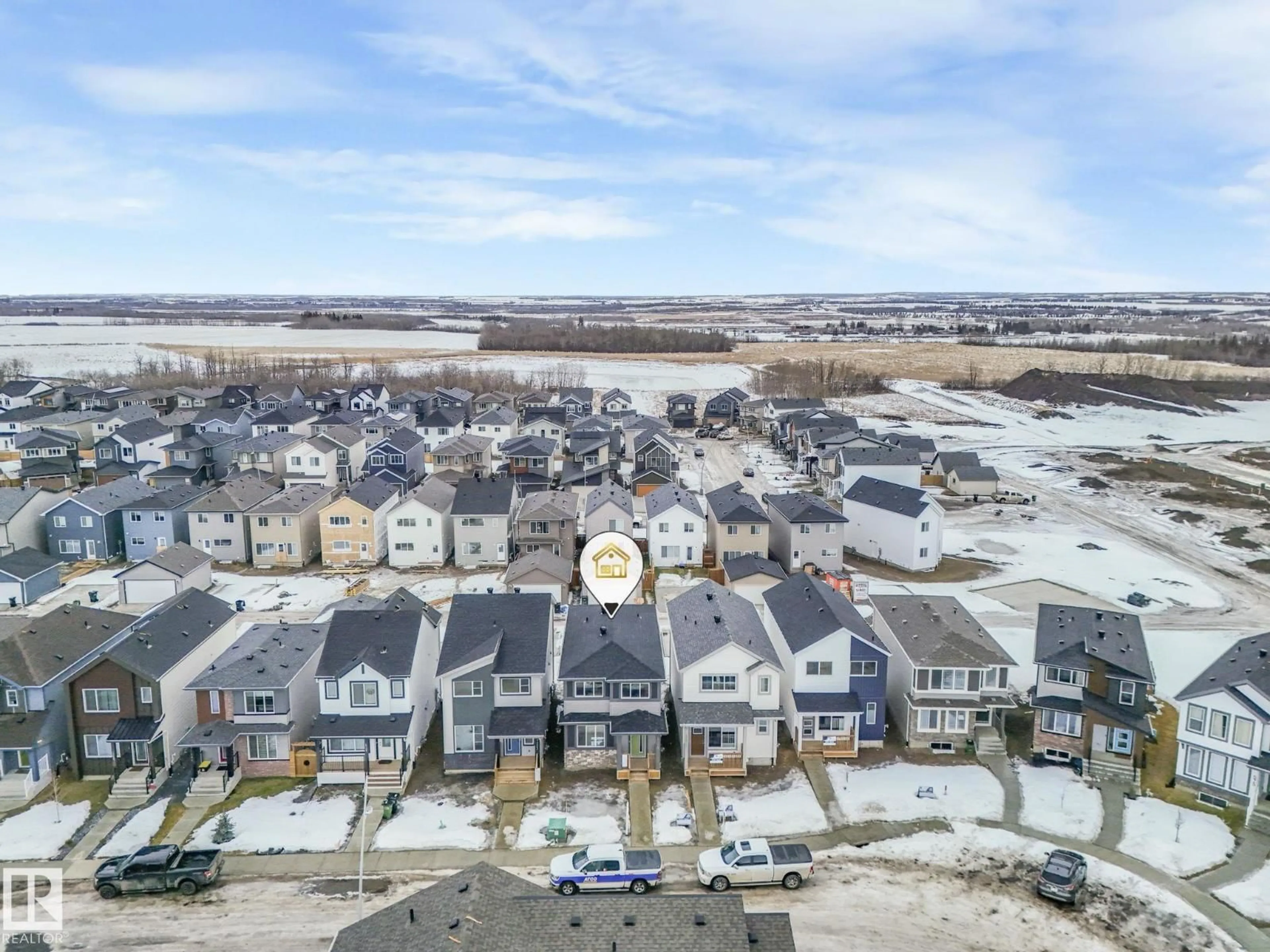 A pic from outside/outdoor area/front of a property/back of a property/a pic from drone, street for NE - 17319 6 ST, Edmonton Alberta T5Y4G2
