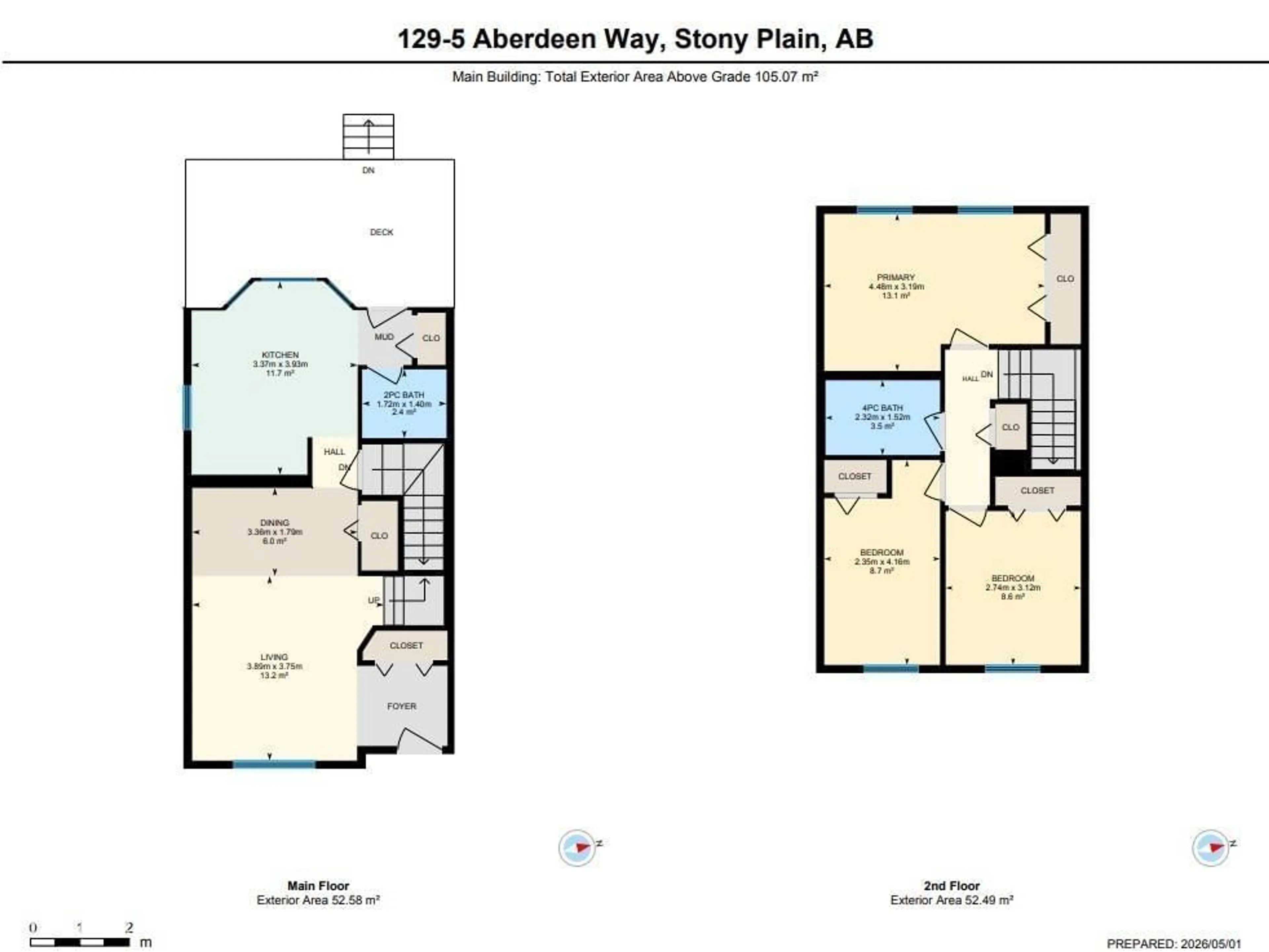 Floor plan for 5 - 129 ABERDEEN WY, Stony Plain Alberta T7Z1N1