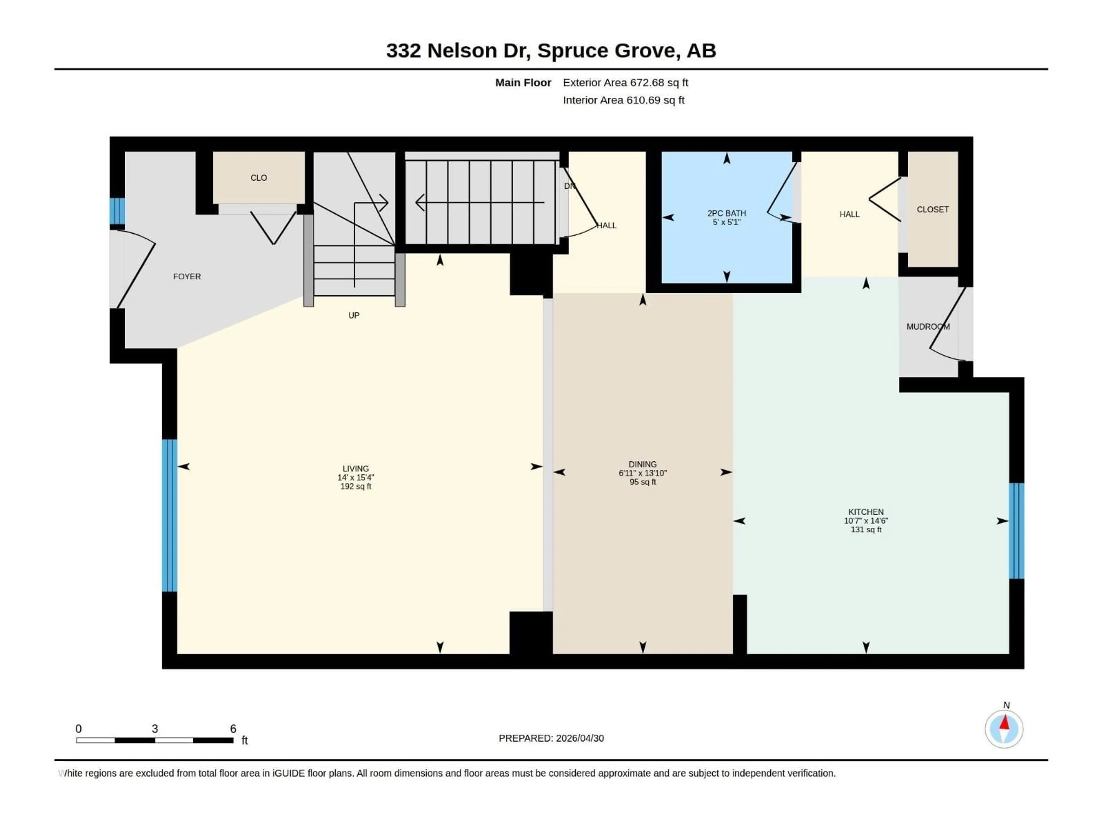 Floor plan for 332 NELSON DR, Spruce Grove Alberta T7X0N3