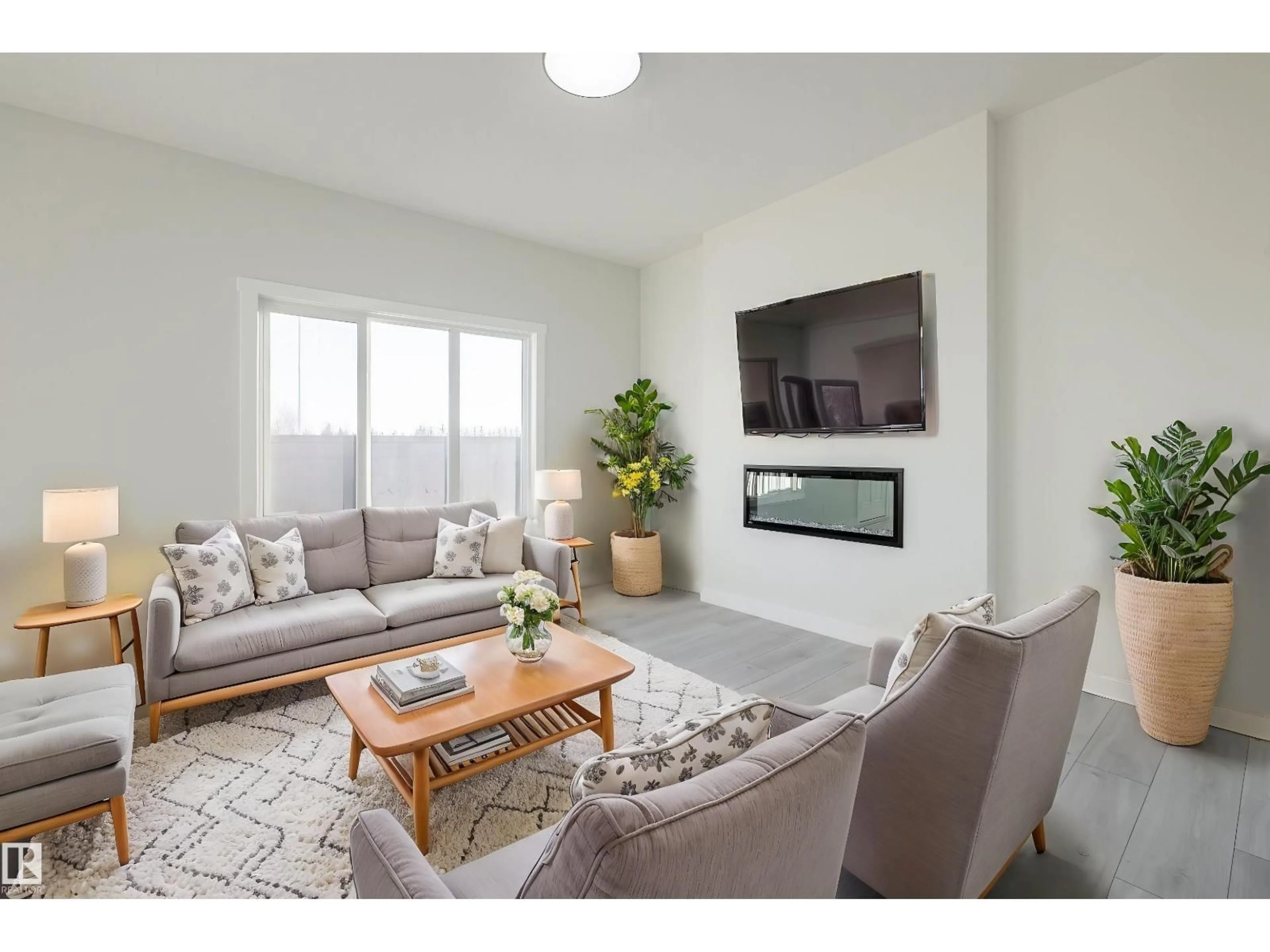Living room with furniture, unknown for 20829 15A AV AV, Edmonton Alberta T6M3N8