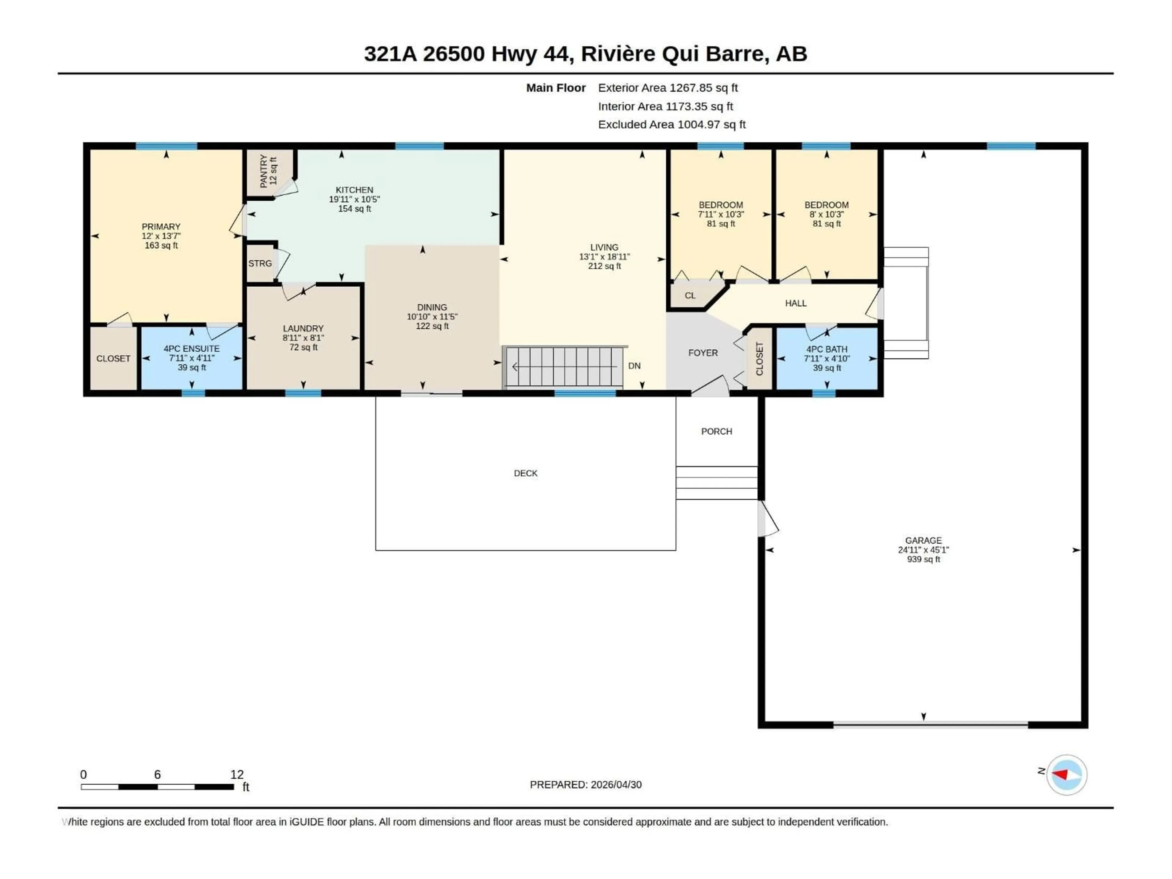 Floor plan for 26500 - 321A HWY 44, Rural Sturgeon County Alberta T0G1Y0
