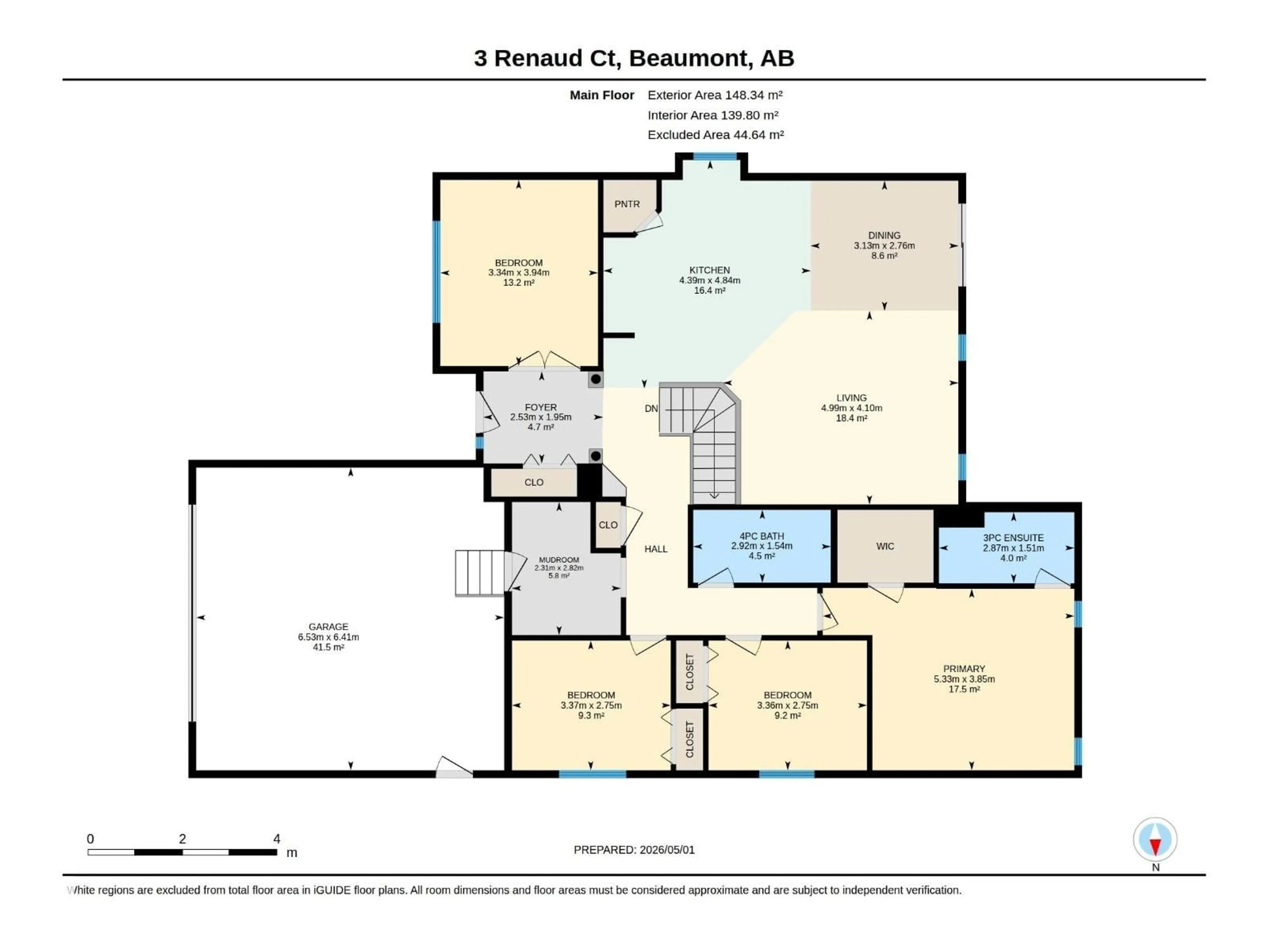 Floor plan for 3 RENAUD CO, Beaumont Alberta T4X1P1