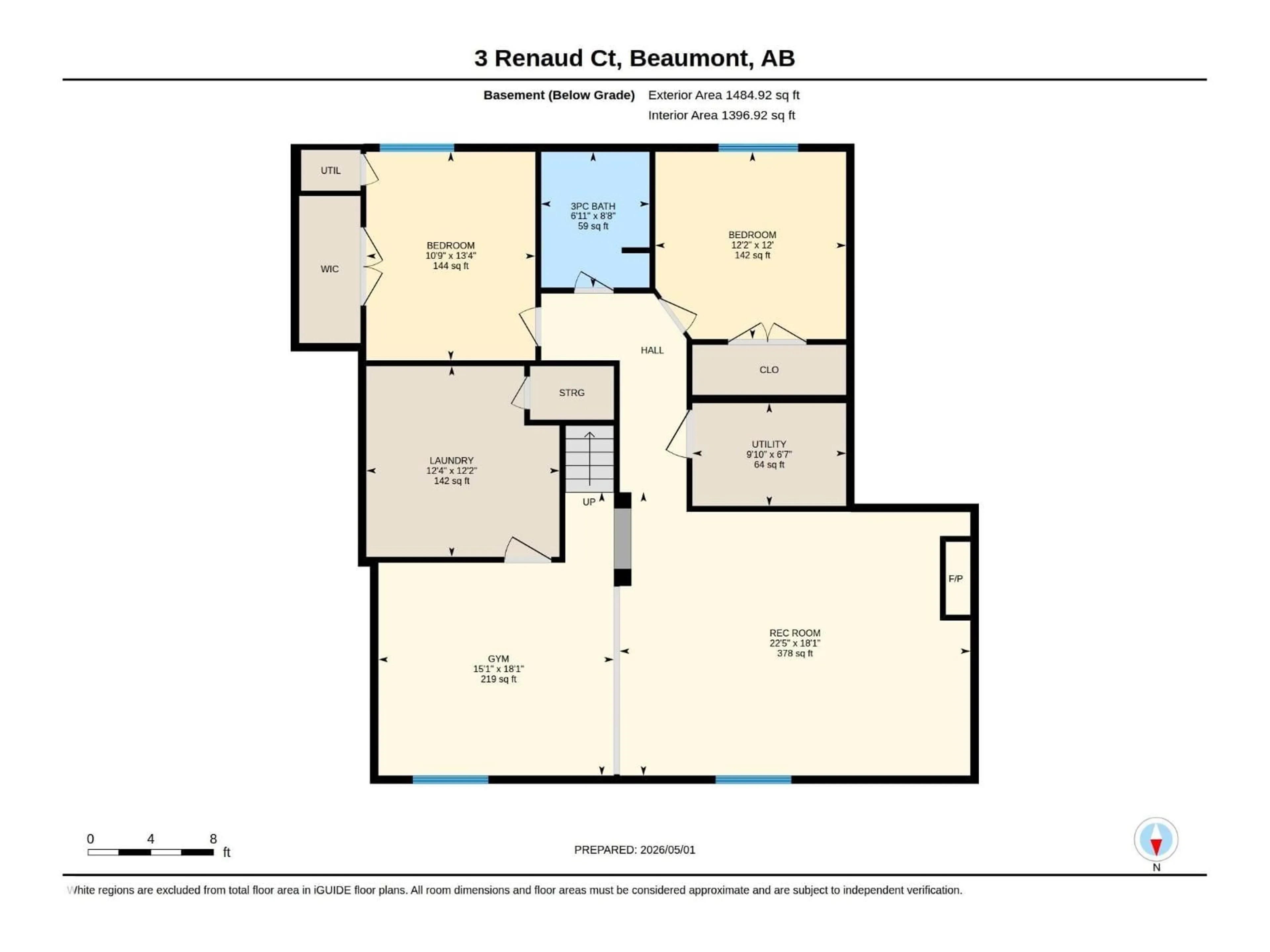 Floor plan for 3 RENAUD CO, Beaumont Alberta T4X1P1