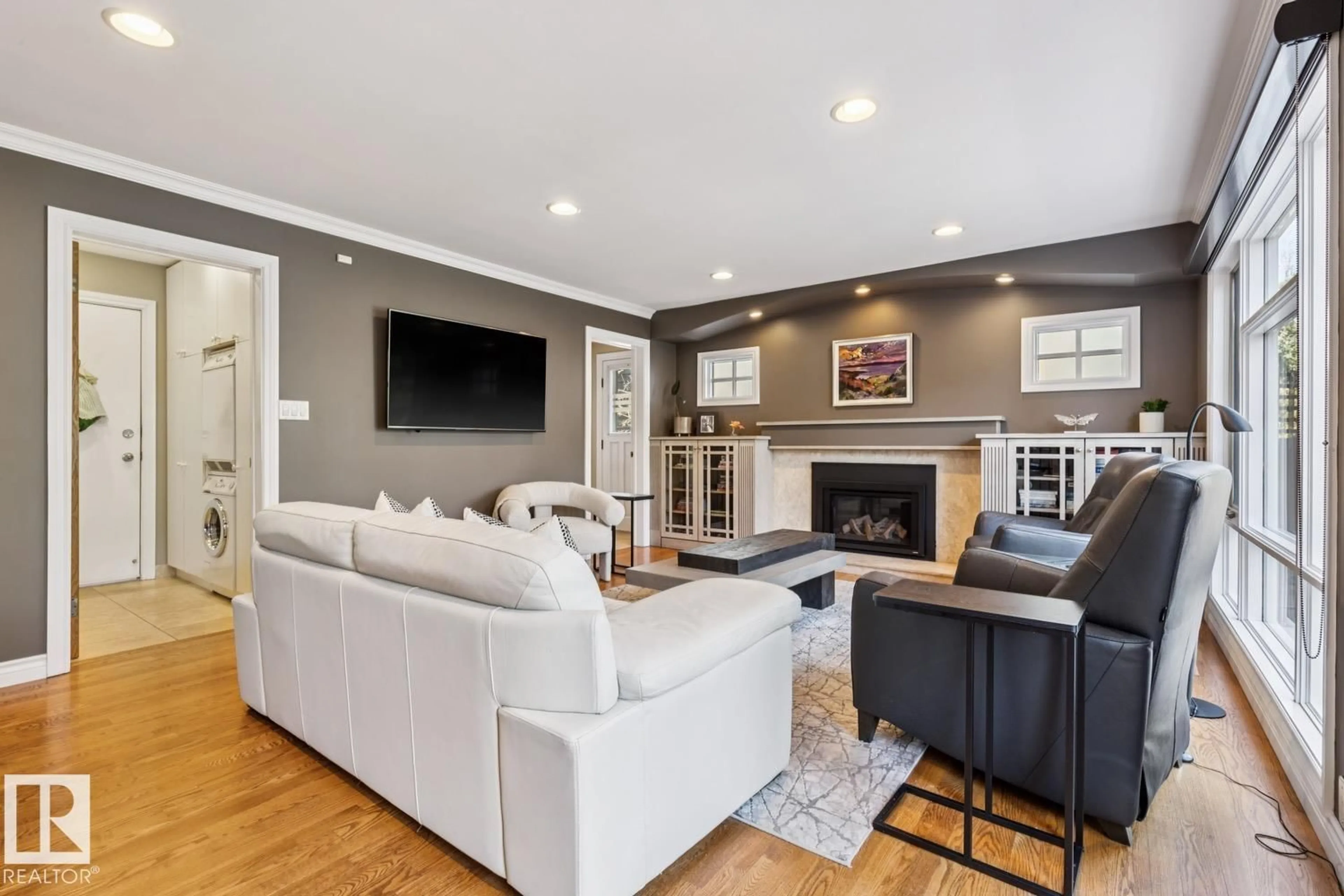 Living room with furniture, unknown for 701 ROMANIUK RD, Edmonton Alberta T6R1A4