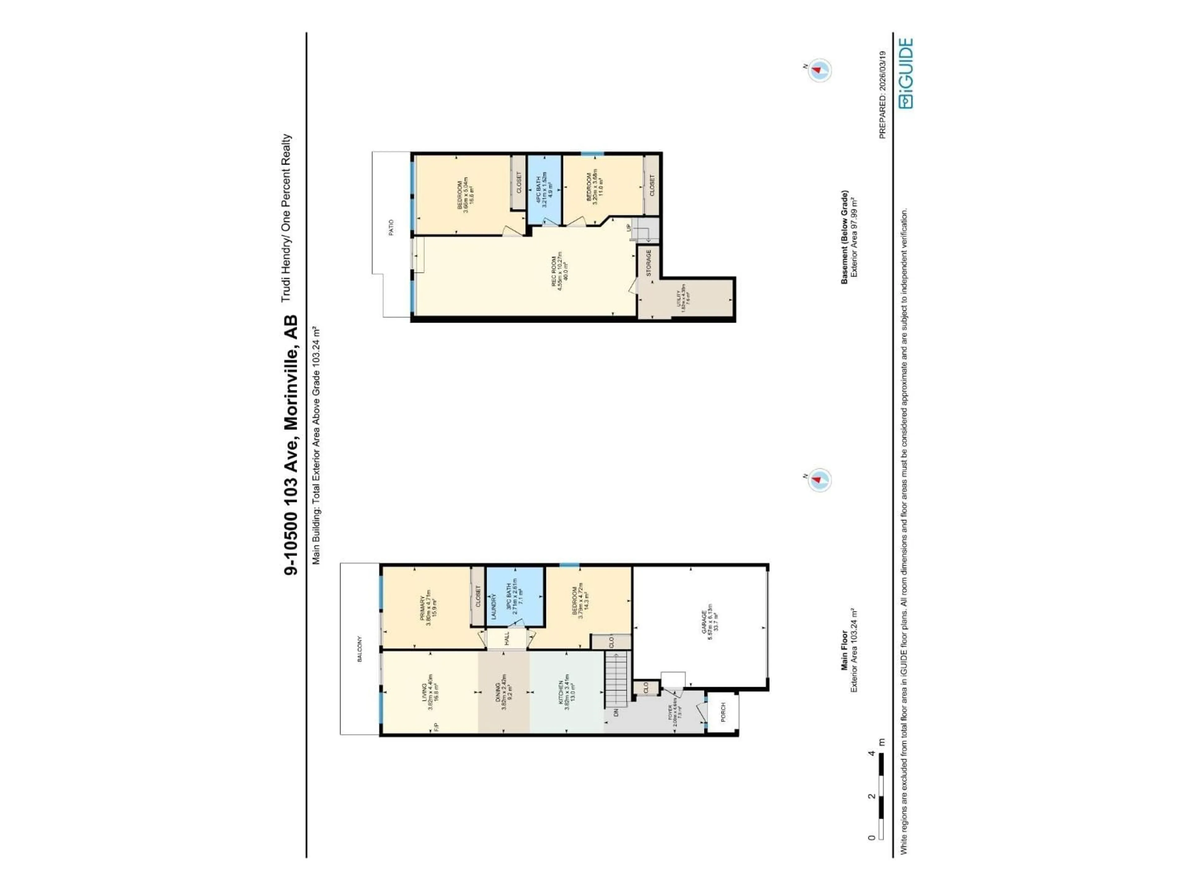 Floor plan for 9 - 10500 103, Morinville Alberta T8R0E7