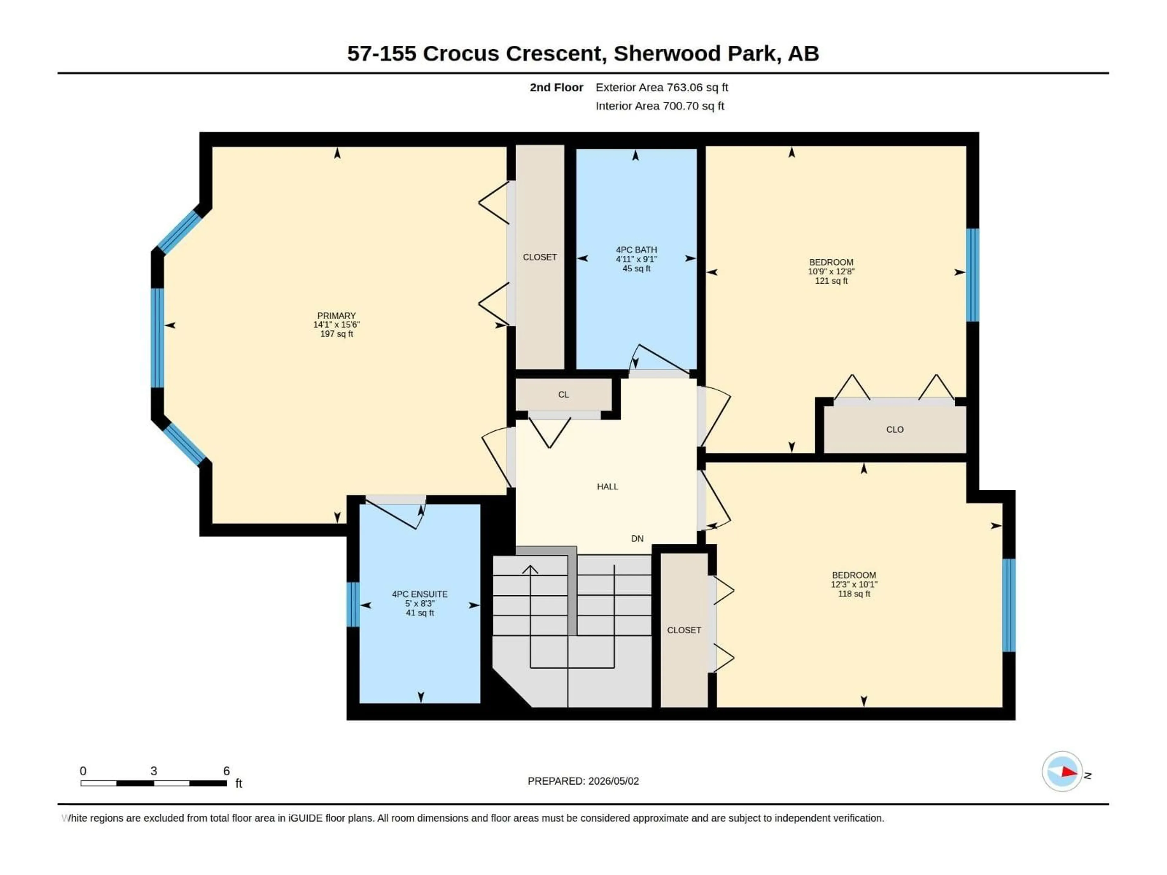 Floor plan for 155 - 57 CROCUS CR, Sherwood Park Alberta T8H2M4