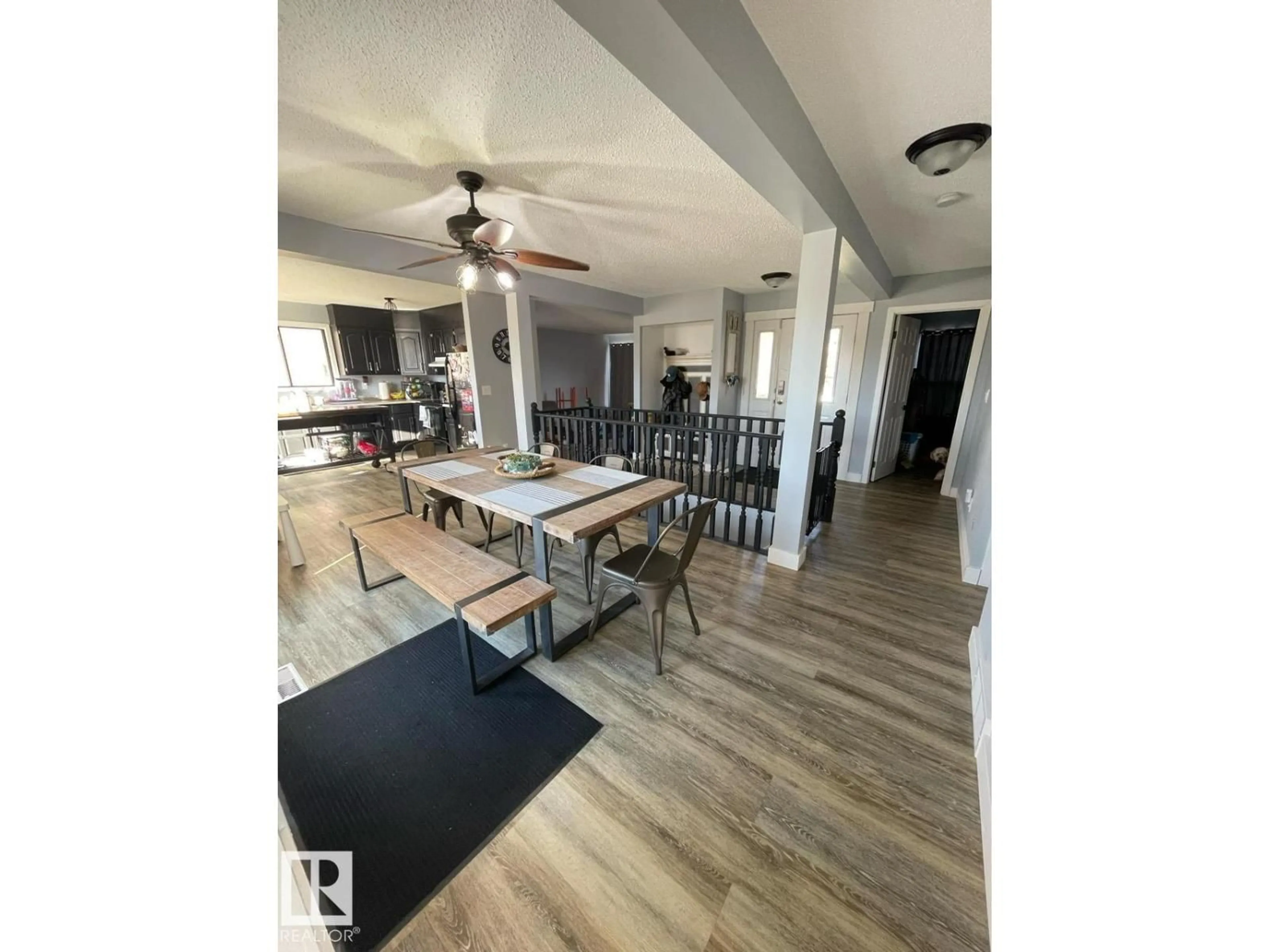 Open concept kitchen, wood/laminate floor for 5108 58 AV, Elk Point Alberta T0A1A0