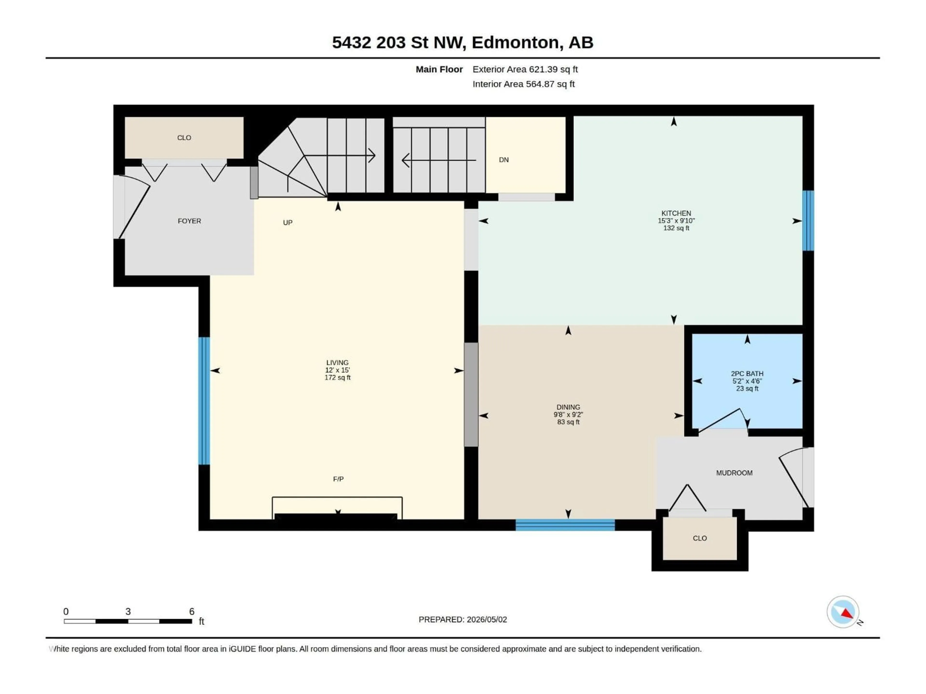 Floor plan for 5432 203 ST, Edmonton Alberta T6M2W6