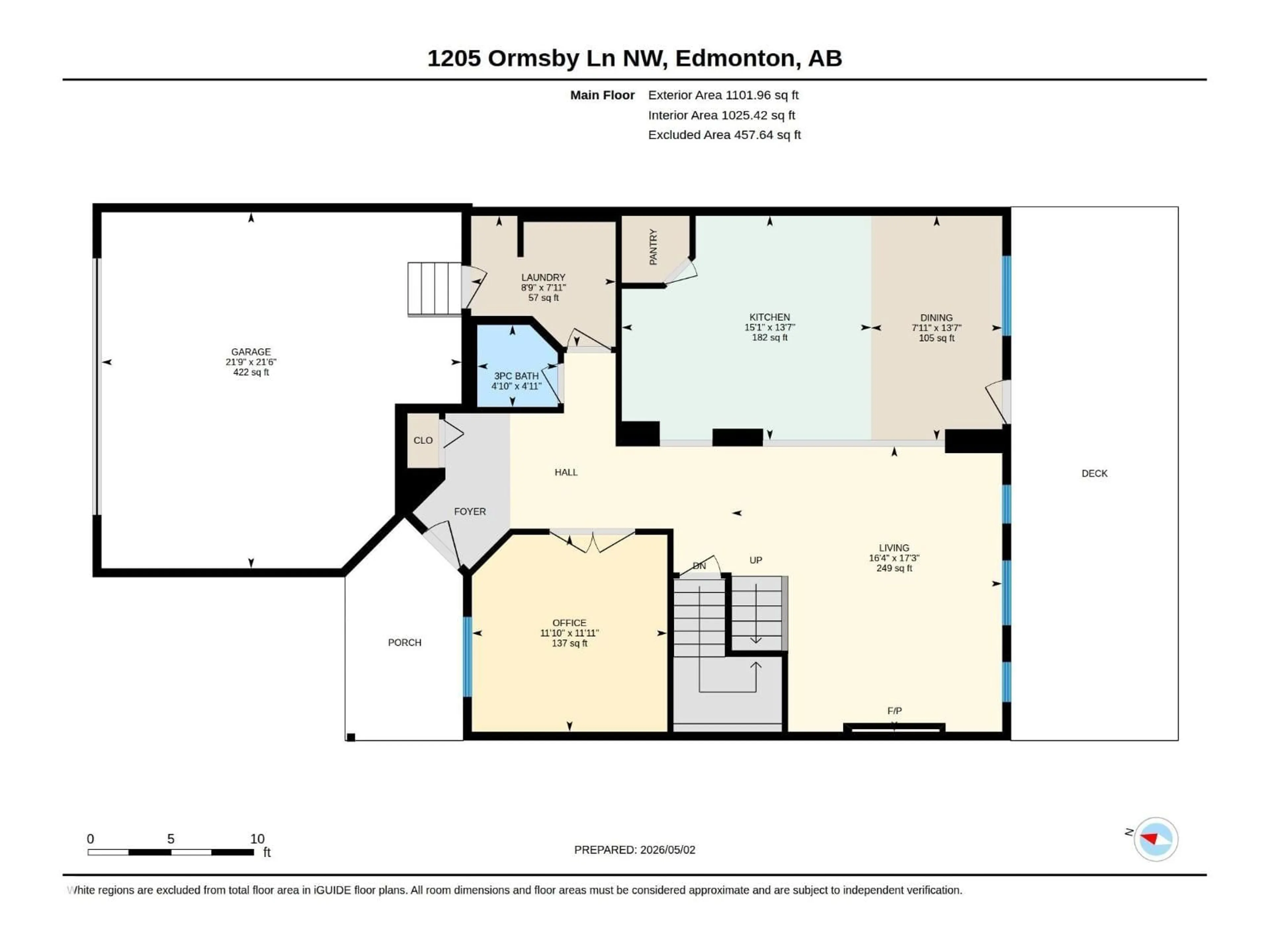 Floor plan for 1205 ORMSBY LN, Edmonton Alberta T5T6G8