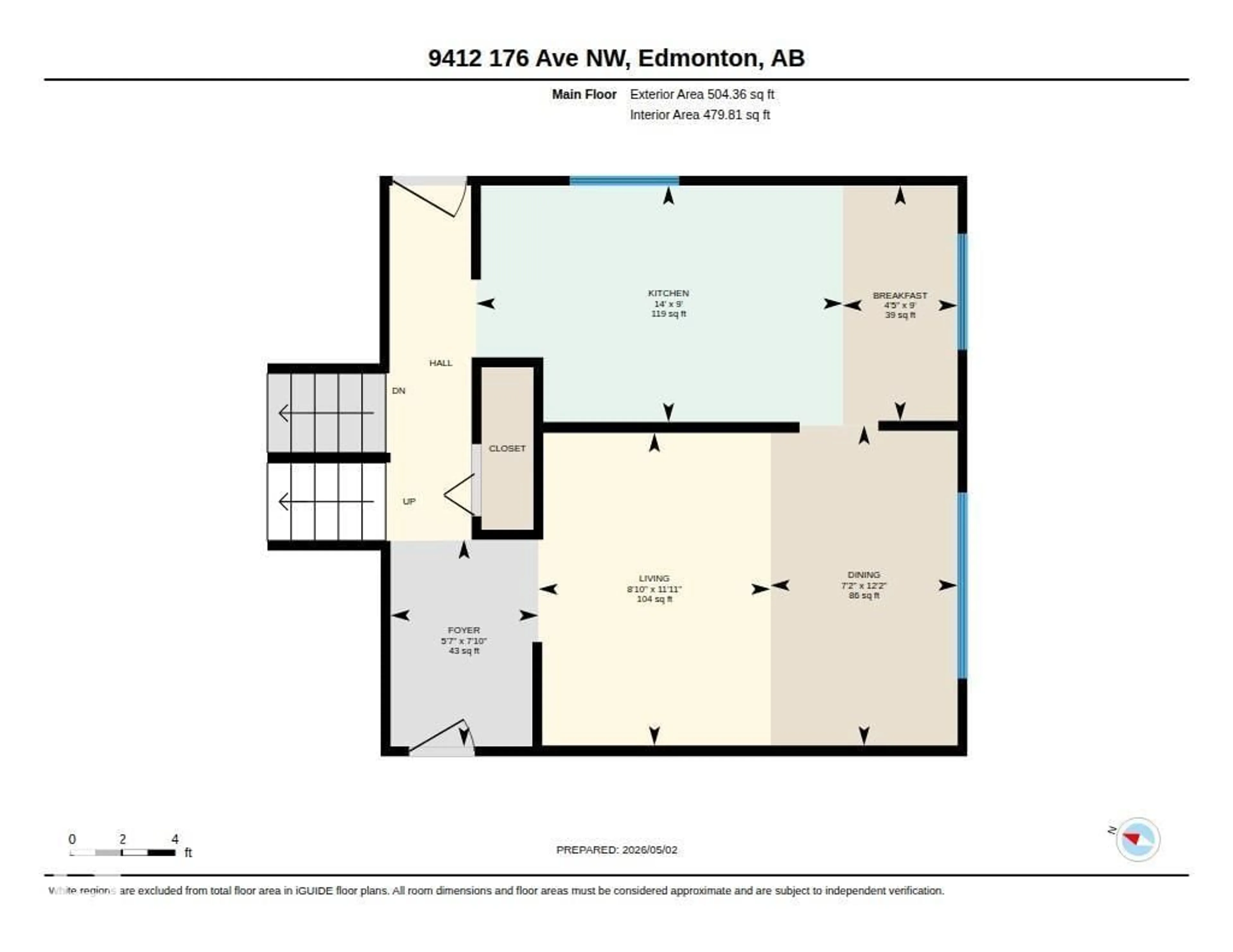 Floor plan for NW - 9412 176 AV, Edmonton Alberta T5Z2C1