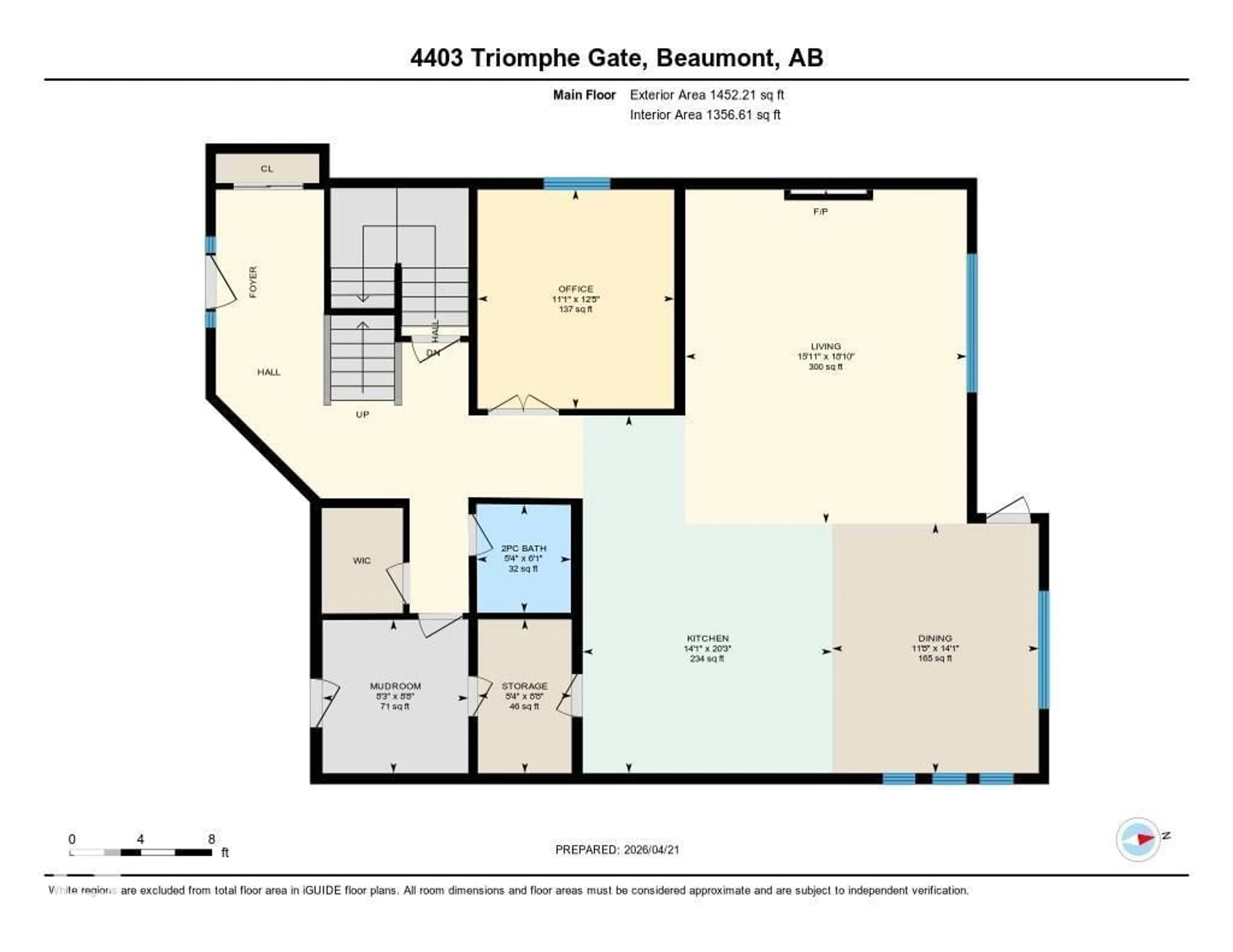 Floor plan for 4403 TRIOMPHE GA, Beaumont Alberta T4X0C3