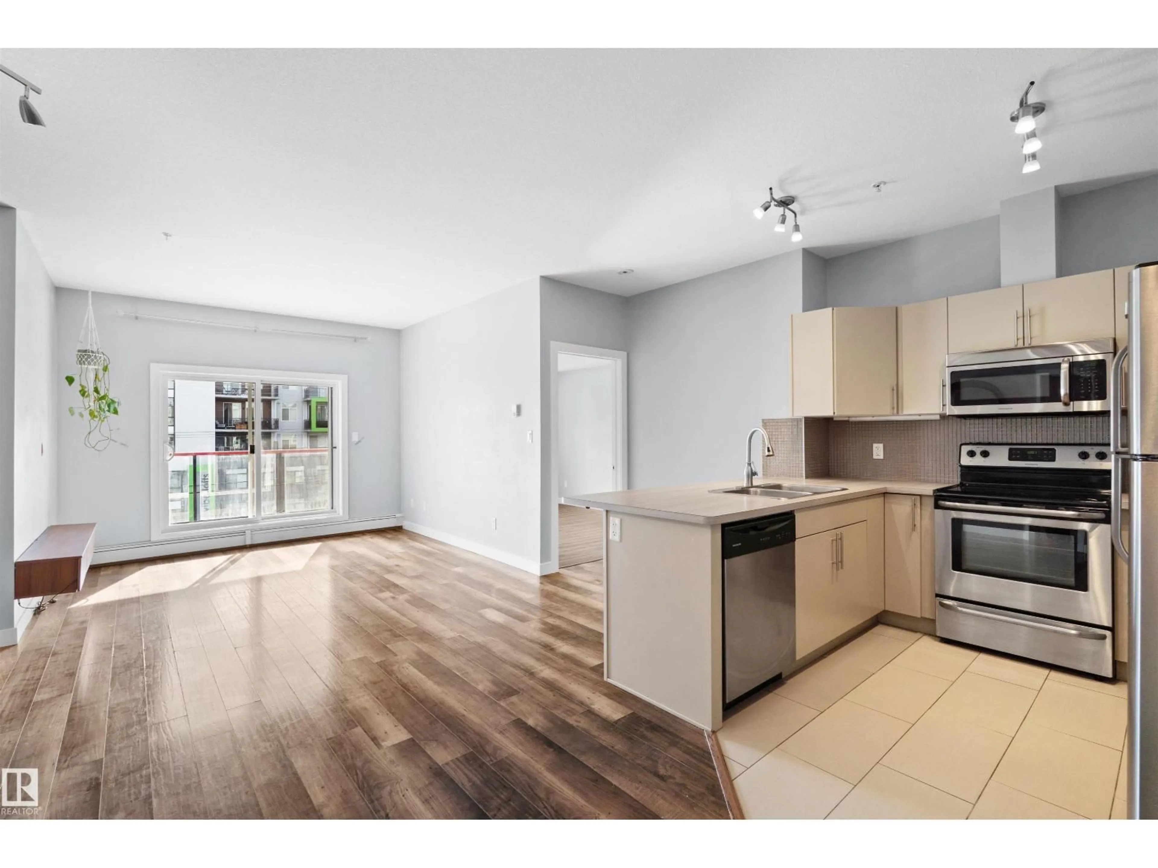 Open concept kitchen, unknown for #307 - 10611 117 ST, Edmonton Alberta T5H0G6