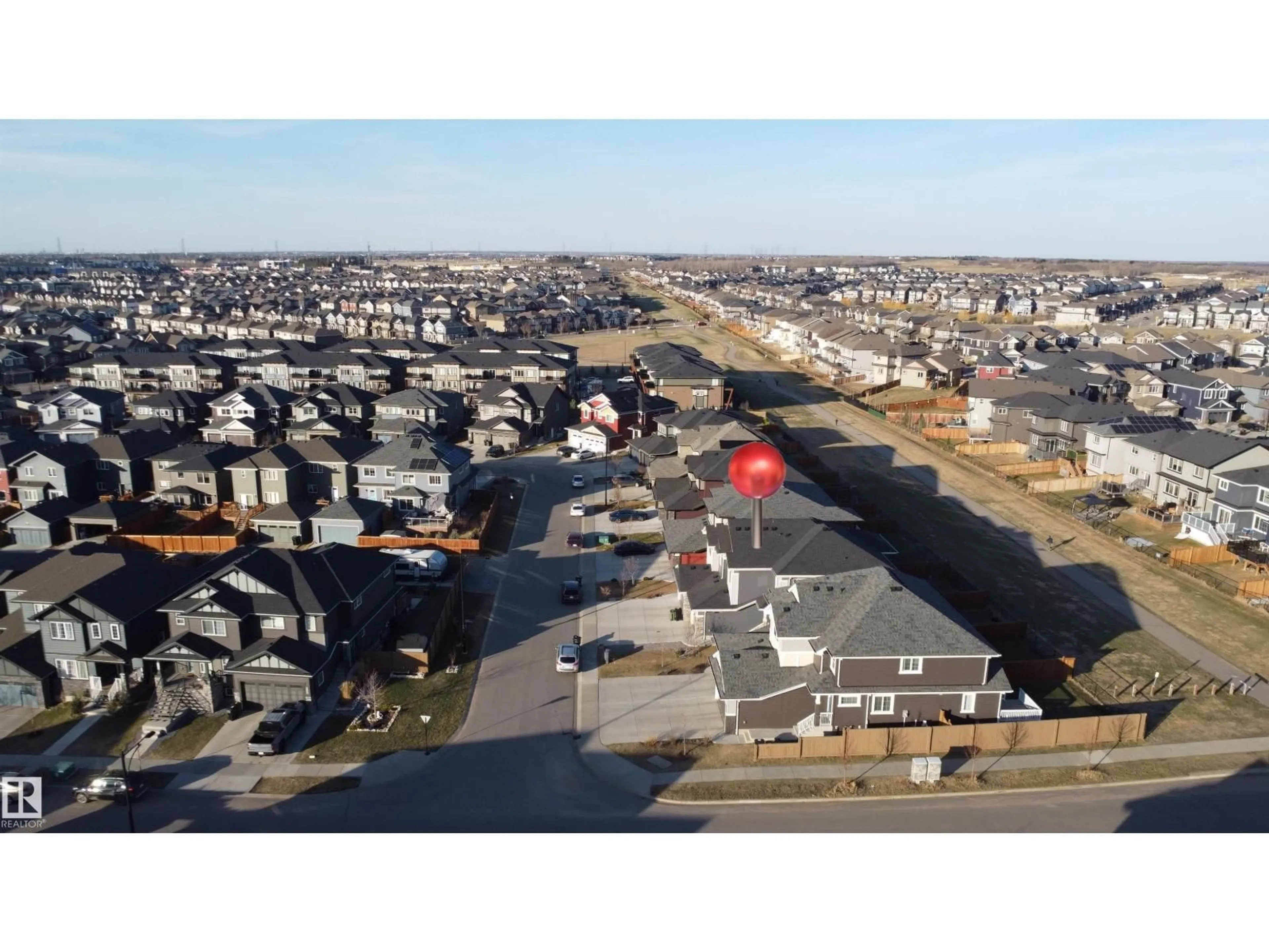 A pic from outside/outdoor area/front of a property/back of a property/a pic from drone, city buildings view from balcony for 2374 WONNACOTT CR, Edmonton Alberta T6X2J4