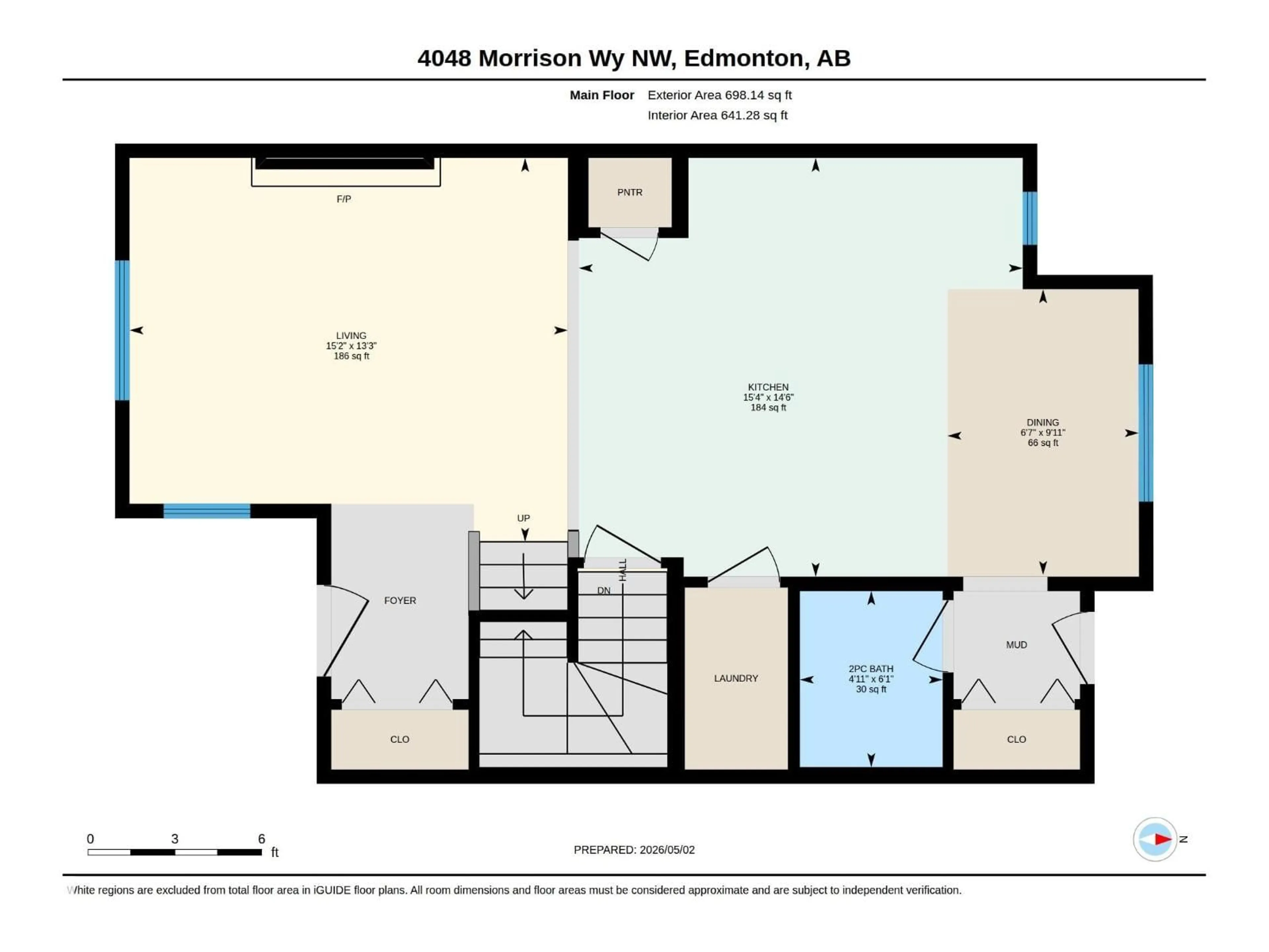 Floor plan for 4048 MORRISON WY, Edmonton Alberta T5E6S7
