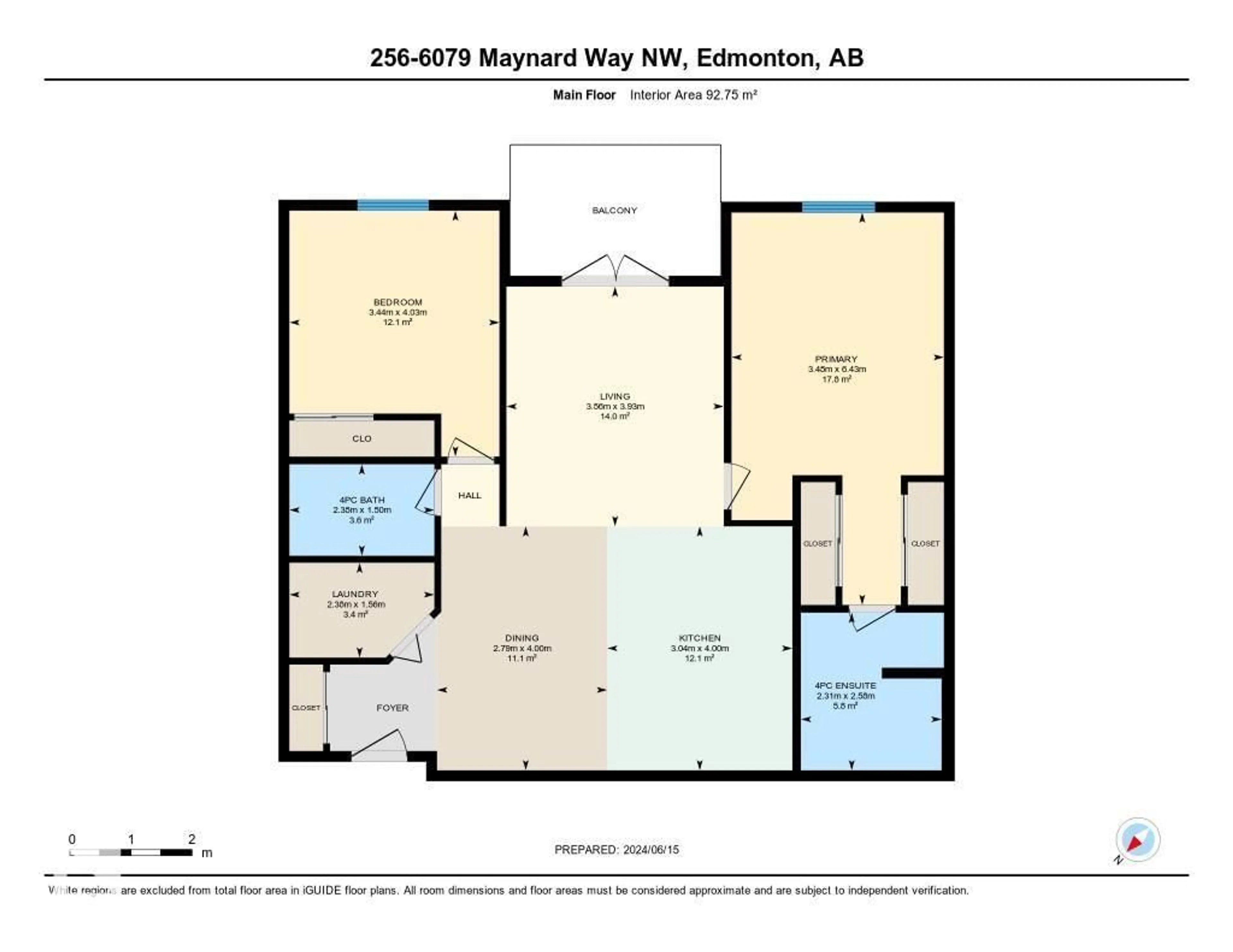 Floor plan for 6079 - 256 MAYNARD WY, Edmonton Alberta T6R0S4