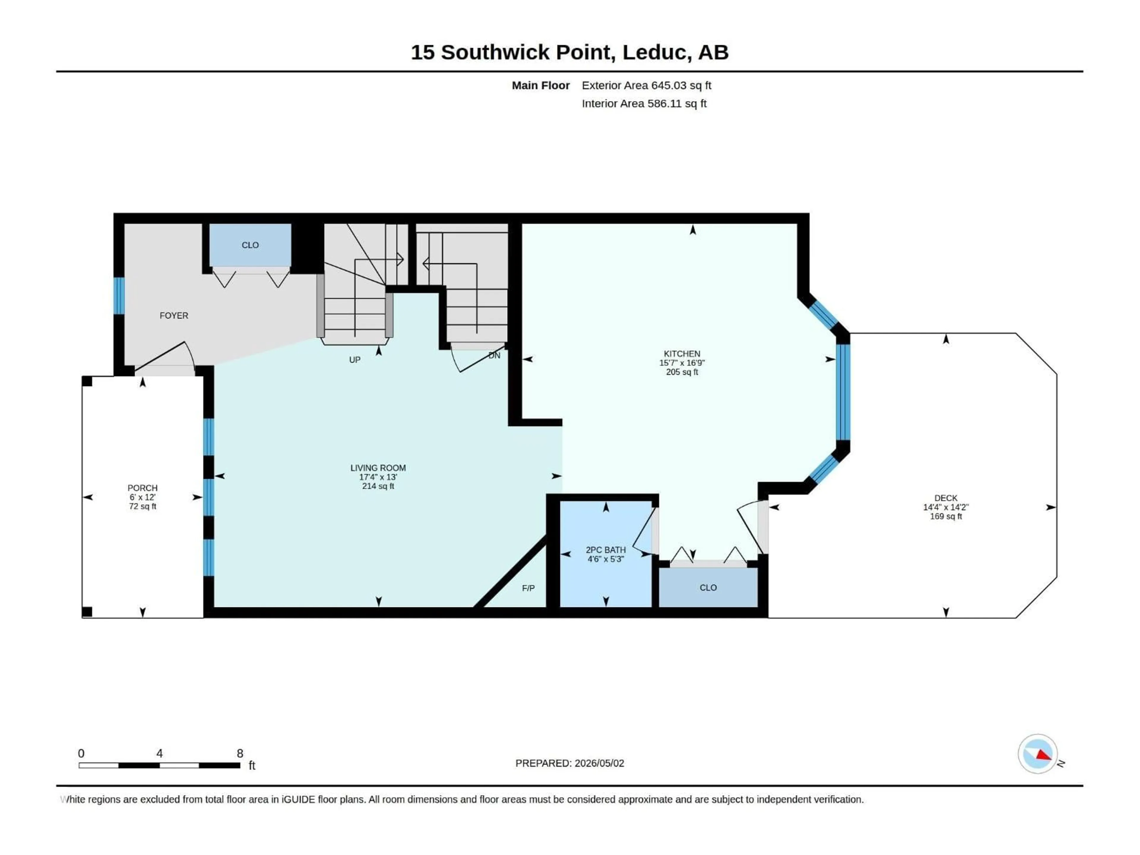 Floor plan for 15 SOUTHWICK POINT, Leduc Alberta T9E0B1