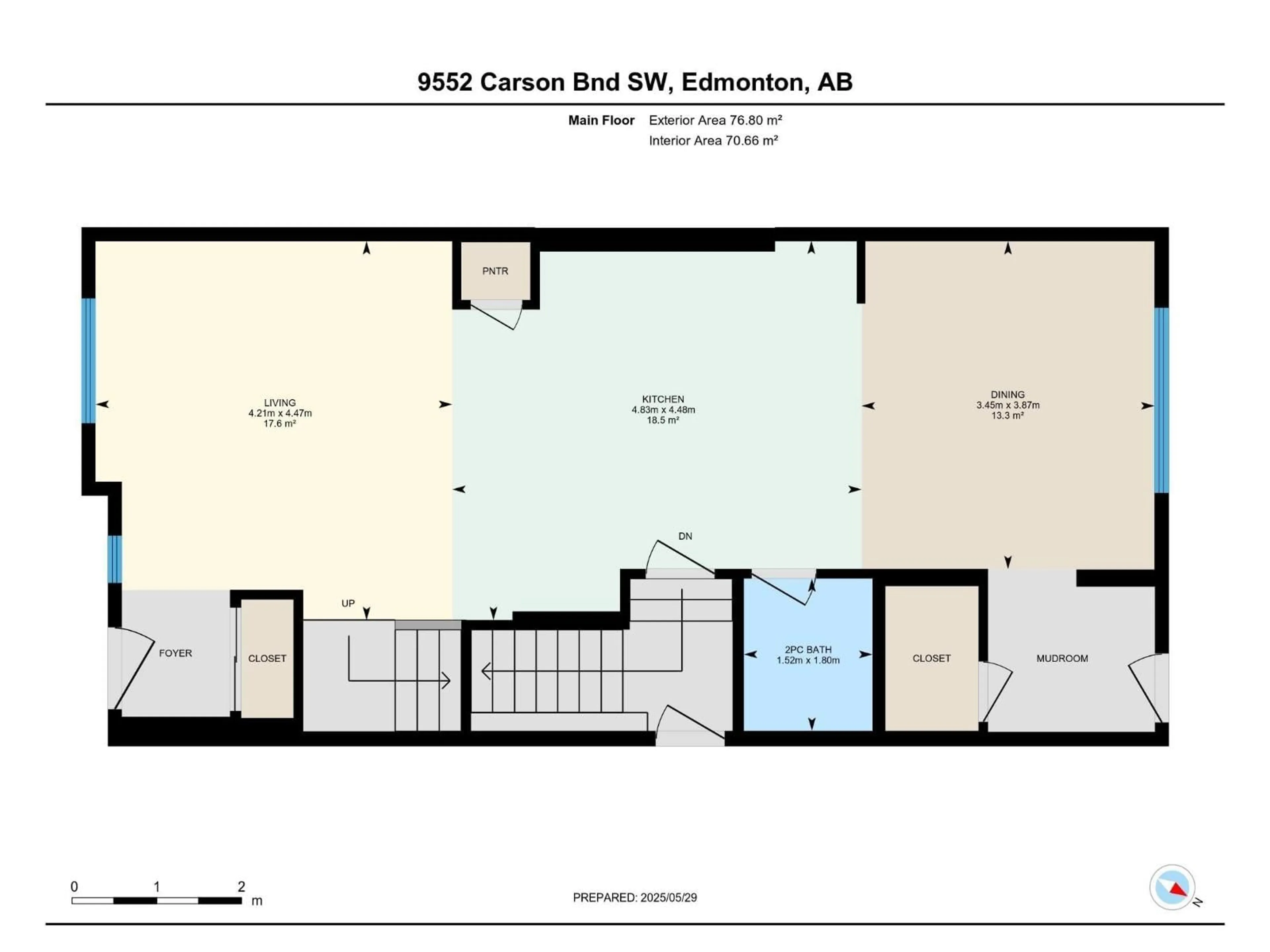 Floor plan for SW - 9552 CARSON BEND BN, Edmonton Alberta T6W5H6