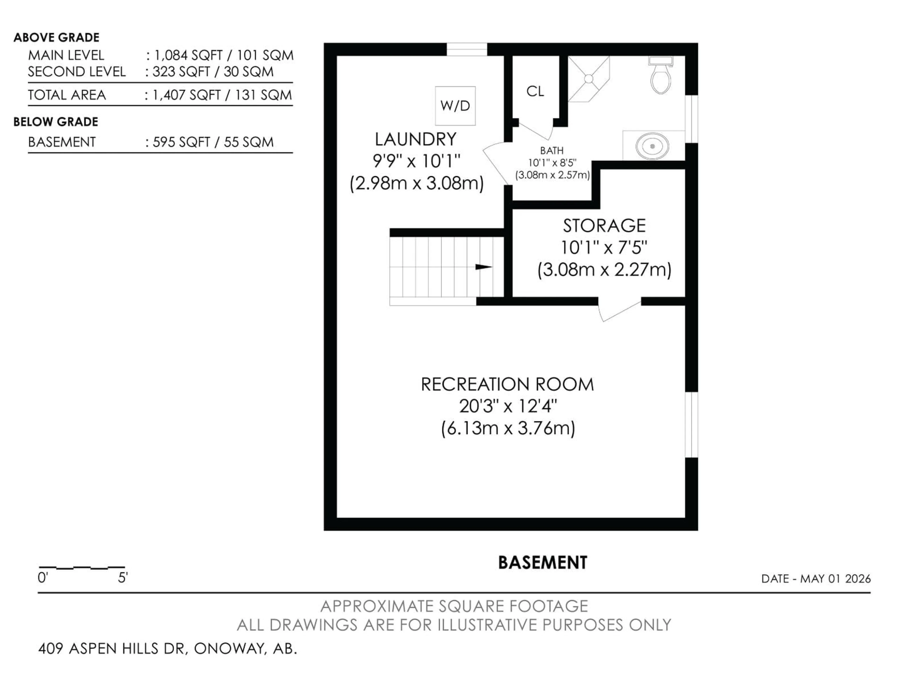 Floor plan for #409 - 1414 HWY 37, Rural Lac Ste. Anne County Alberta T0E1V0