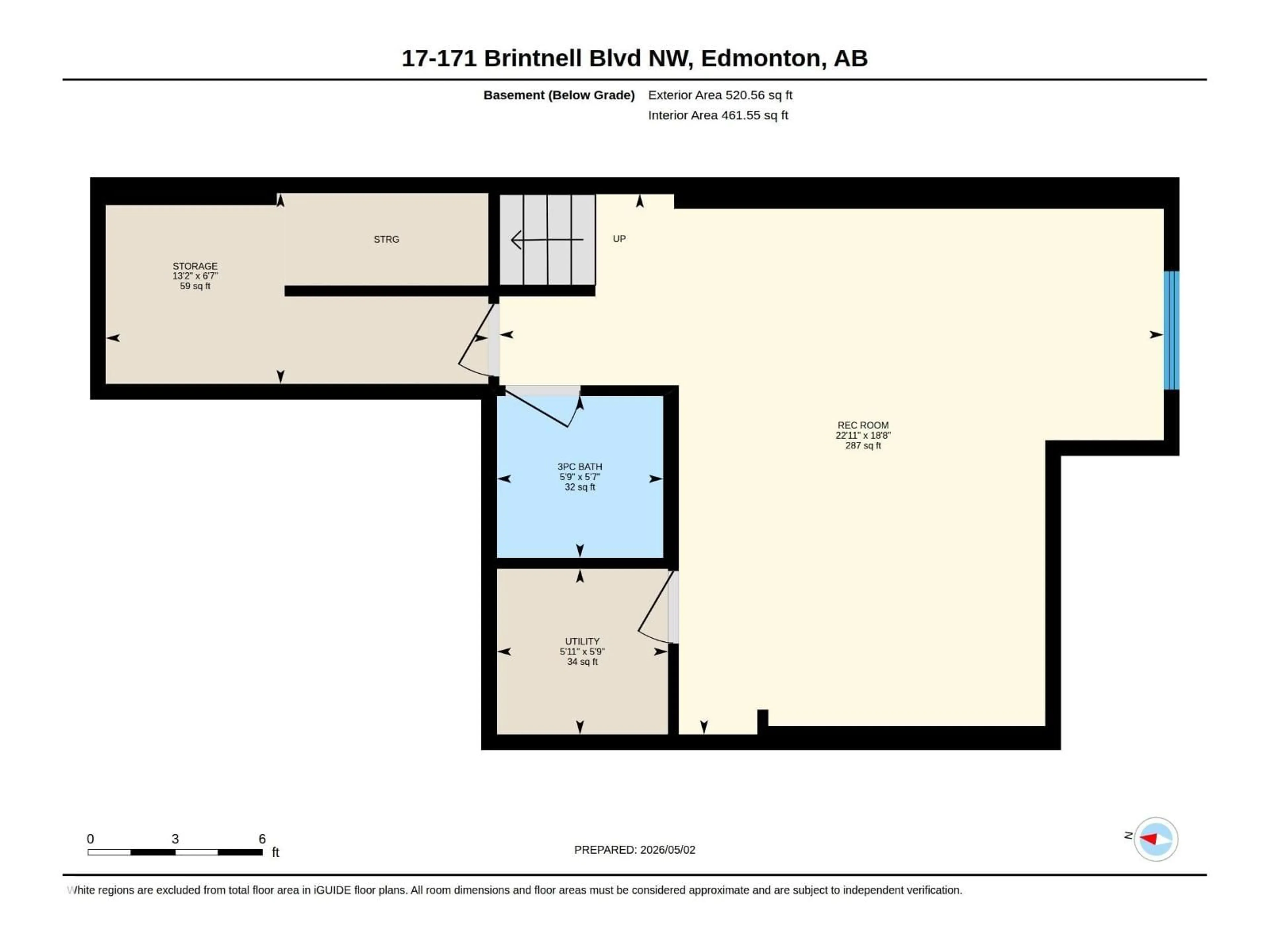 Floor plan for #17 - 171 BRINTNELL BV, Edmonton Alberta T5Y0C6