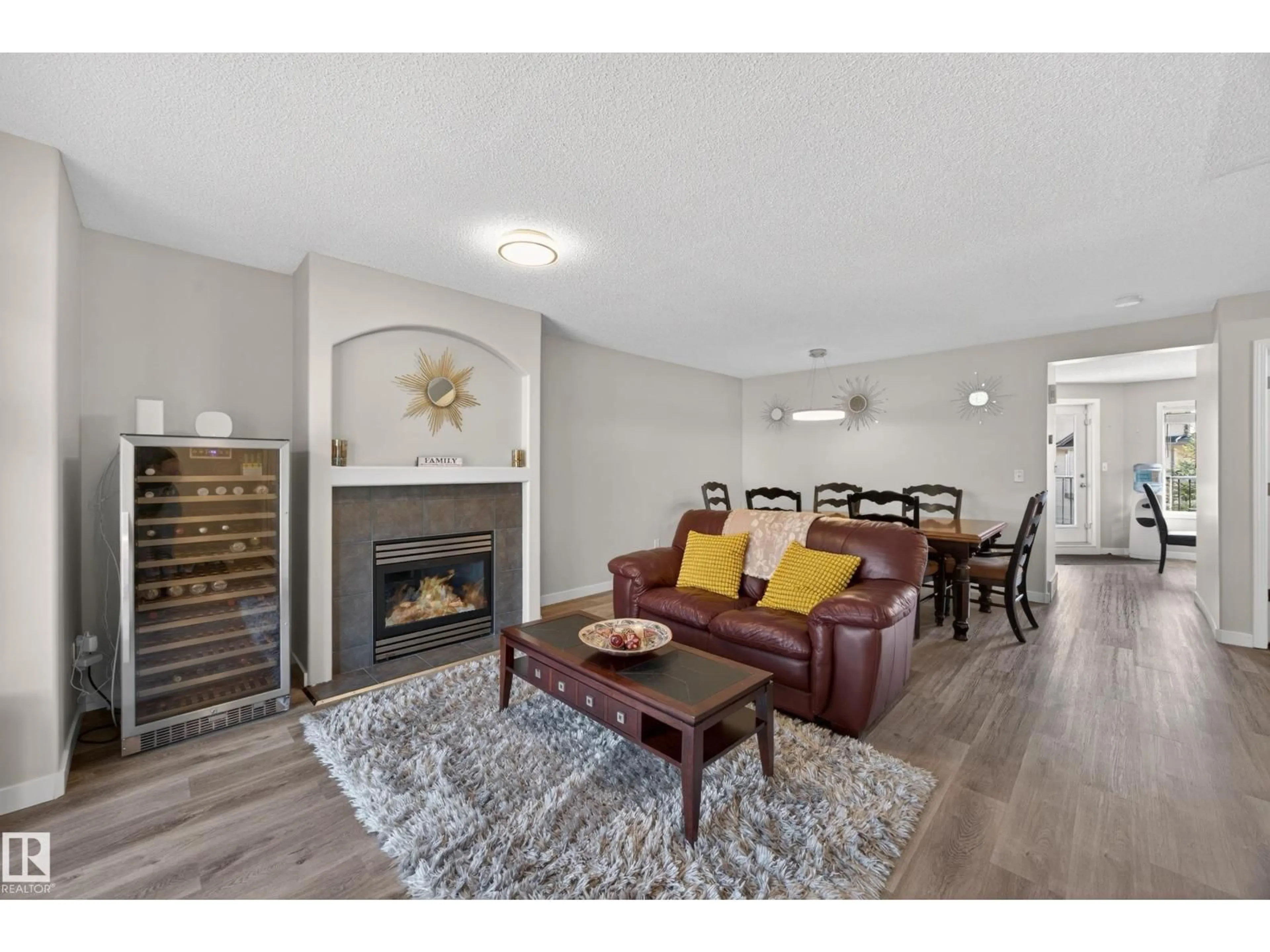 Living room with furniture, wood/laminate floor for #26 - 4731 TERWILLEGAR CM, Edmonton Alberta T6R3V6