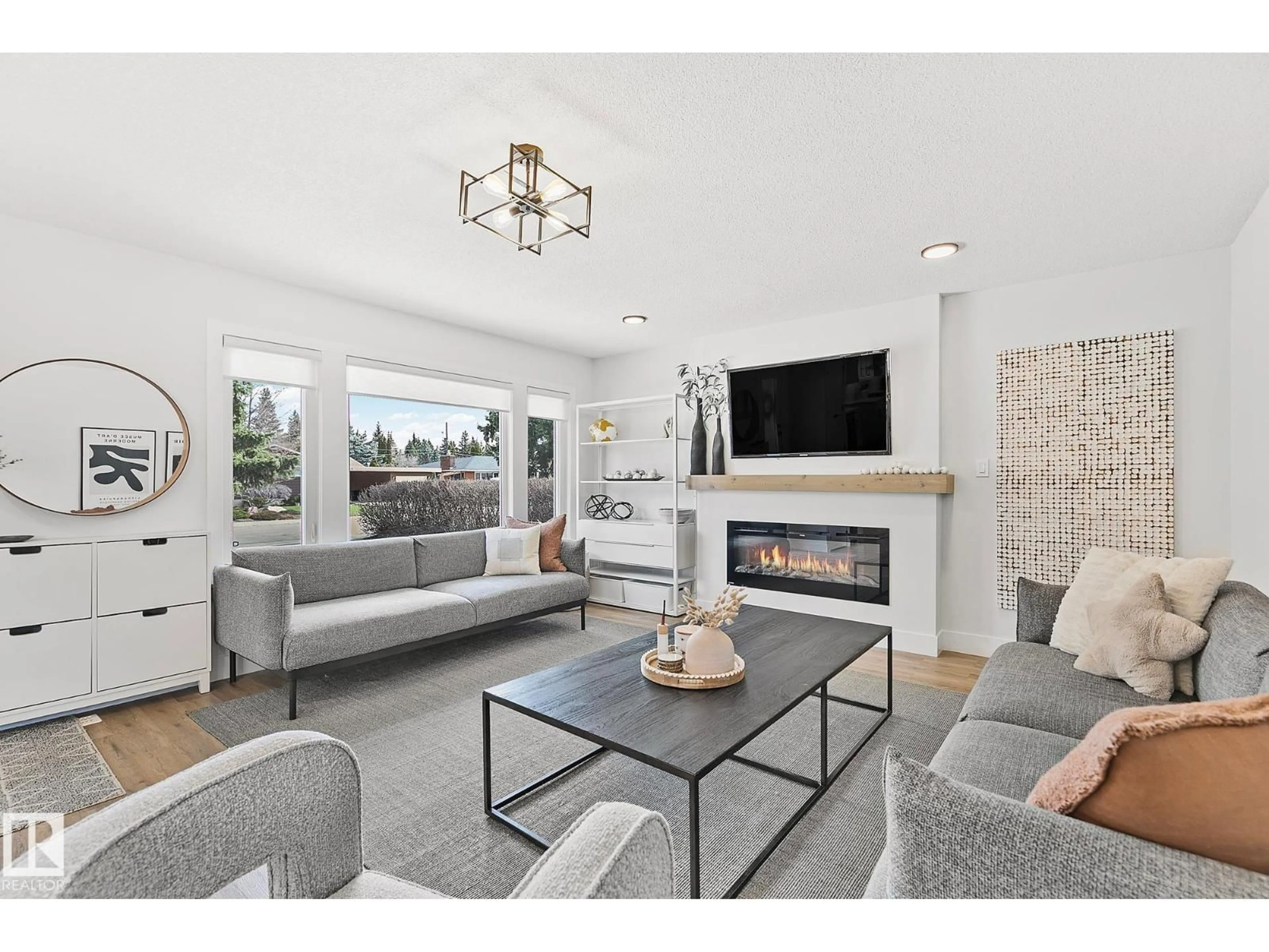 Living room with furniture, unknown for 15011 77 AV, Edmonton Alberta T5R3B5