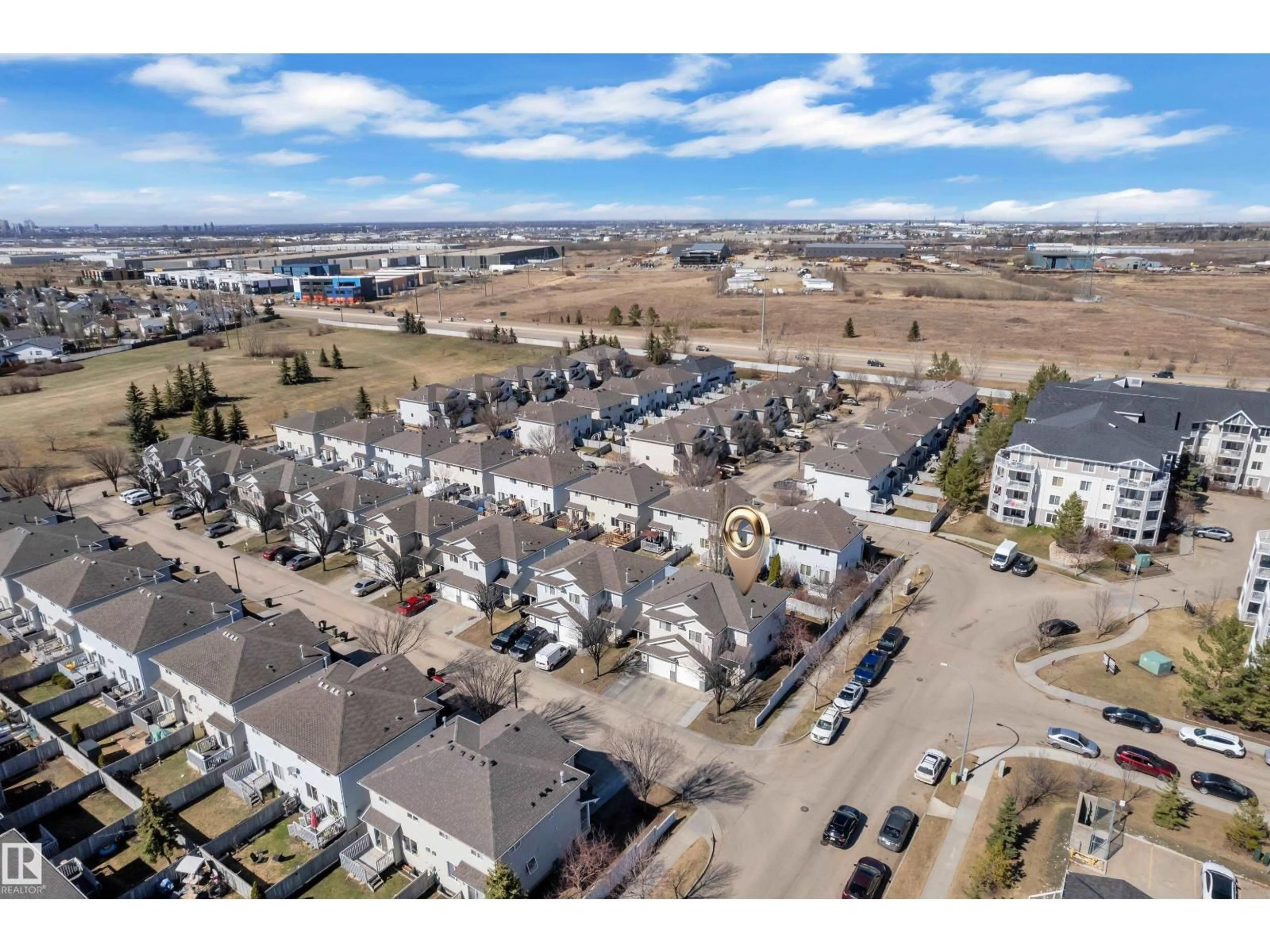 A pic from outside/outdoor area/front of a property/back of a property/a pic from drone, street for 64 4350 23 ST NW, Edmonton Alberta T6T1C8