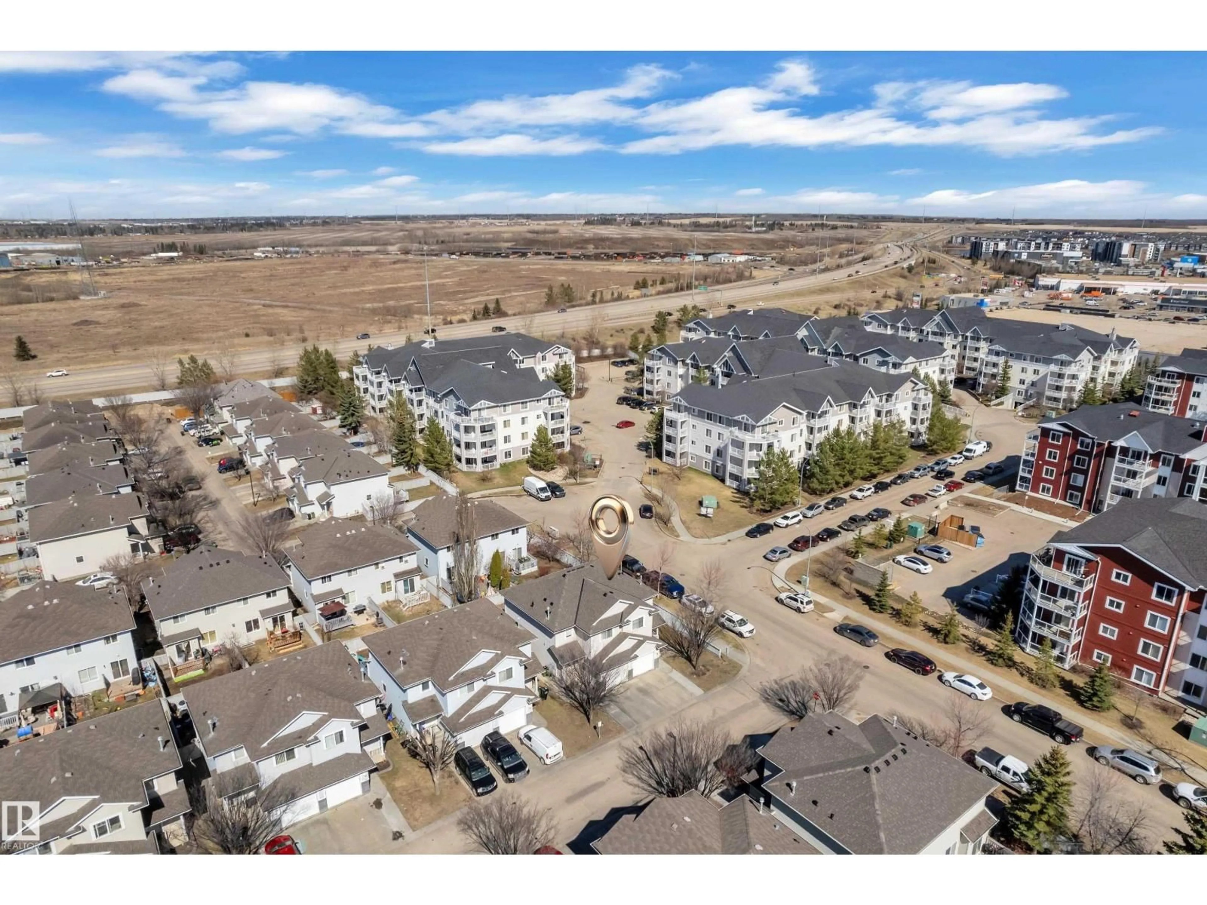 A pic from outside/outdoor area/front of a property/back of a property/a pic from drone, street for 64 4350 23 ST NW, Edmonton Alberta T6T1C8