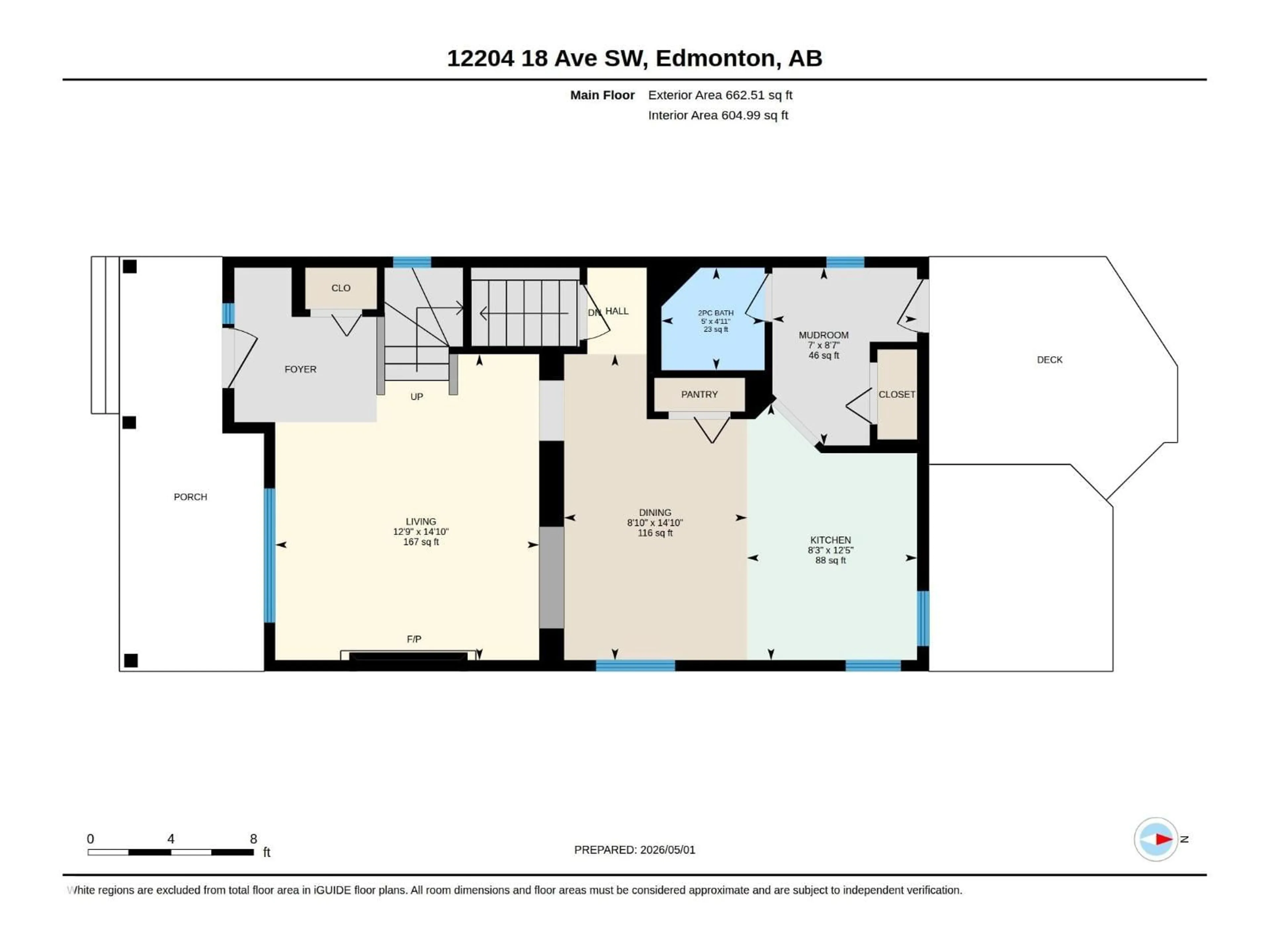 Floor plan for SW - 12204 18 AV, Edmonton Alberta T6W1S3