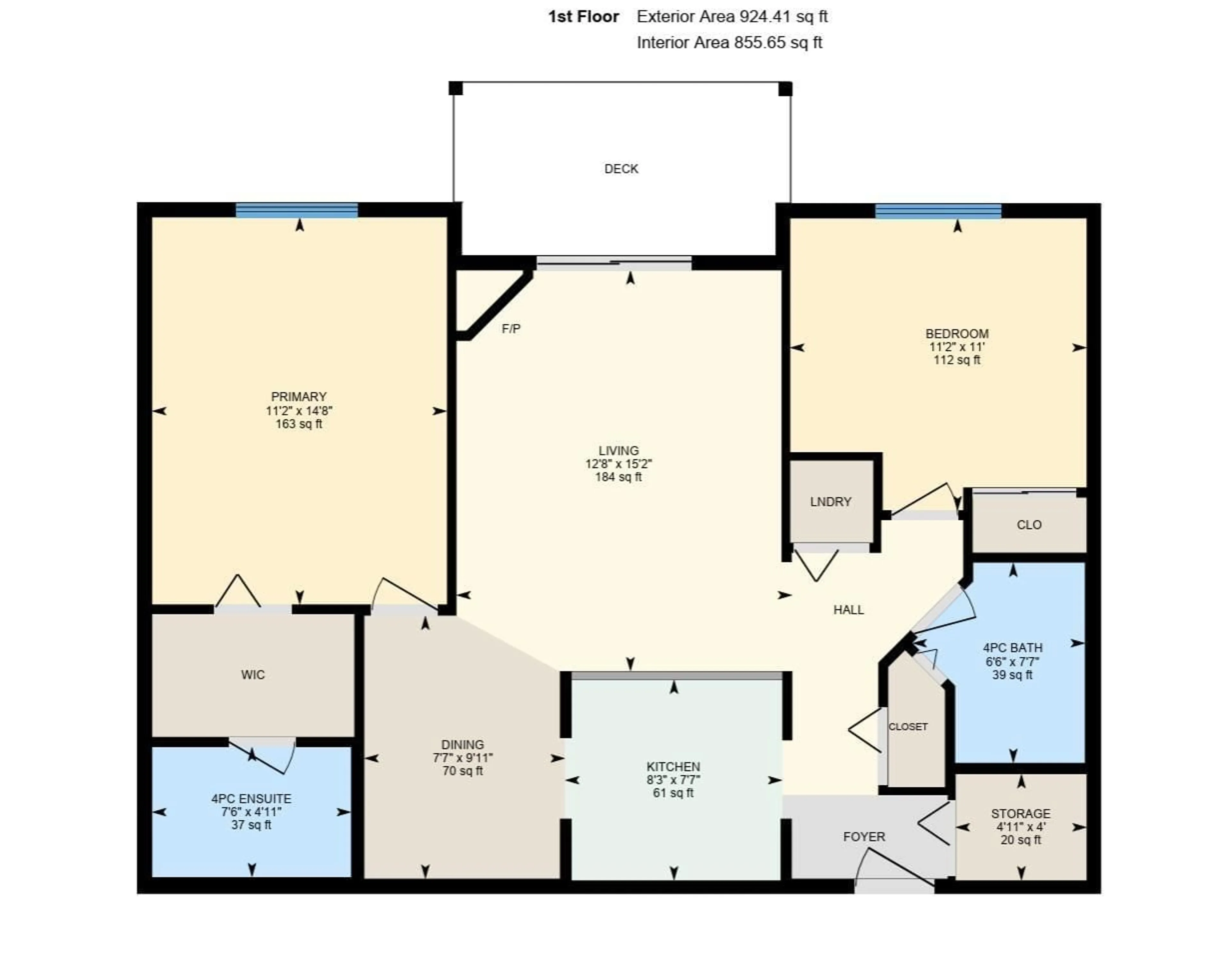 Floor plan for 340 17447 98A AV NW, Edmonton Alberta T2T6M4