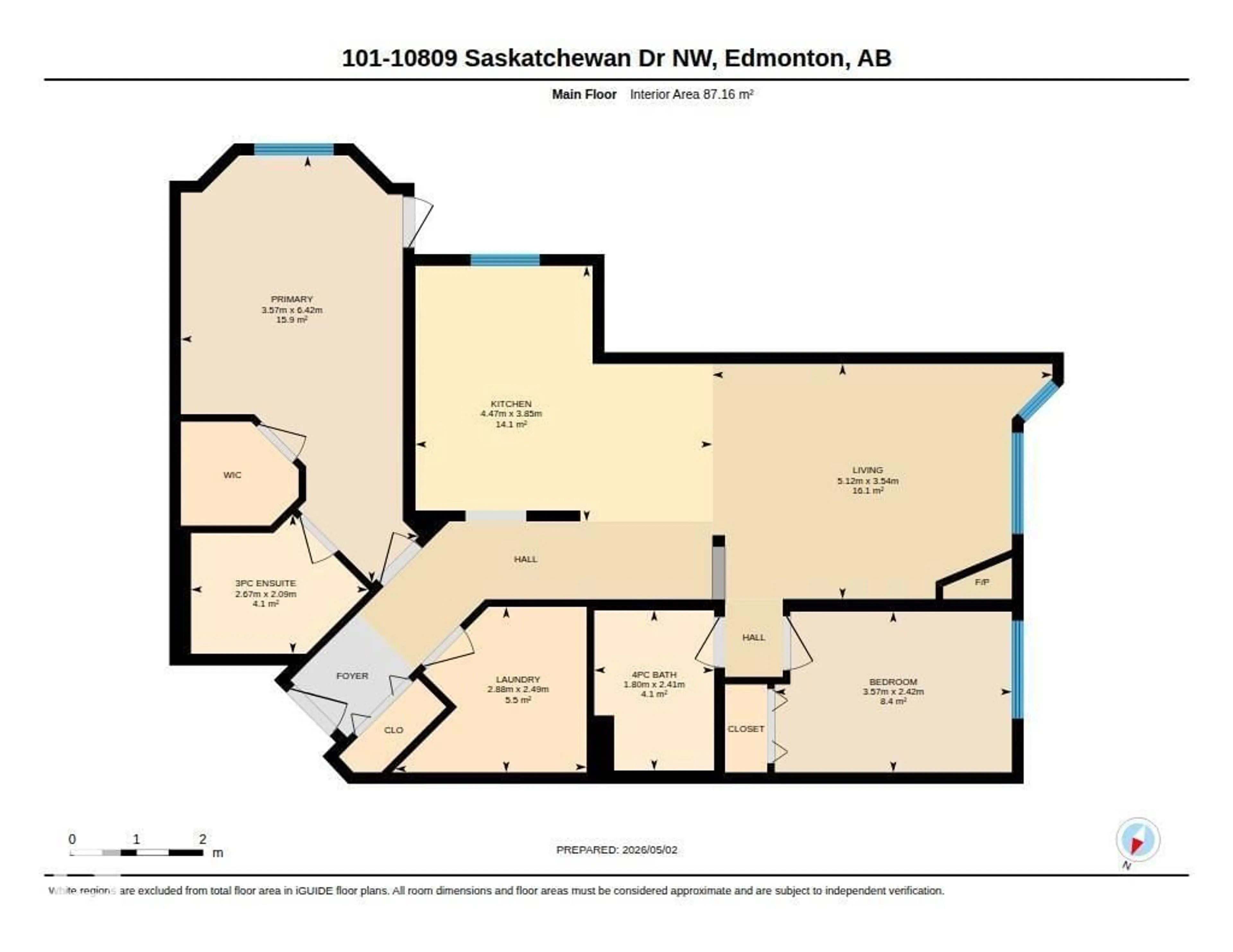 Floor plan for #101 - 10809 SASKATCHEWAN DR, Edmonton Alberta T6E4S5
