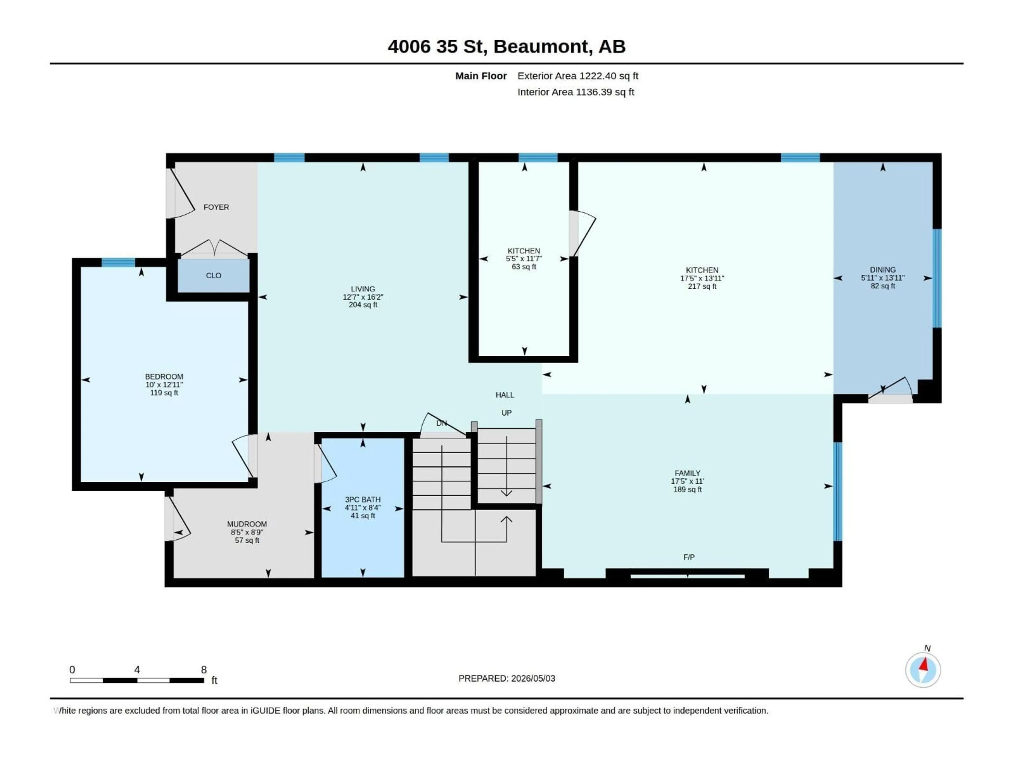 Floor plan for 4006 35 ST, Beaumont Alberta T4X3H3