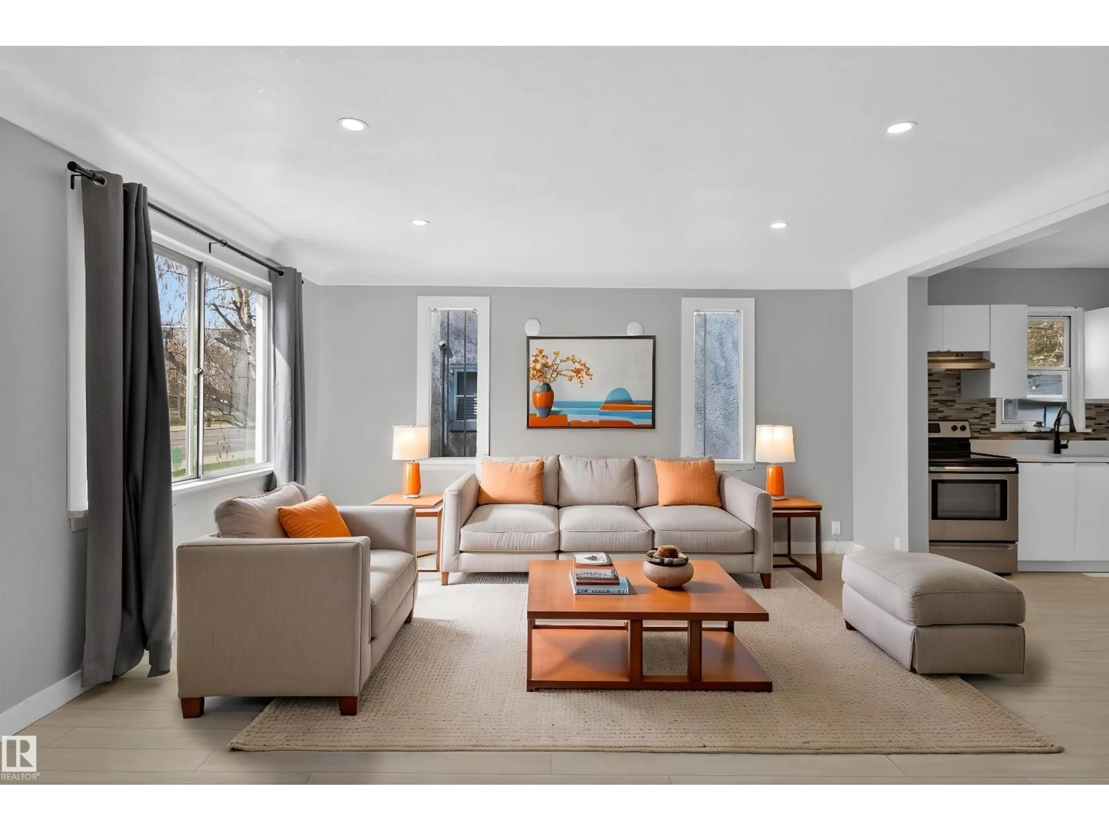 Living room with furniture, unknown for 8722 112 AV, Edmonton Alberta T5B0G6