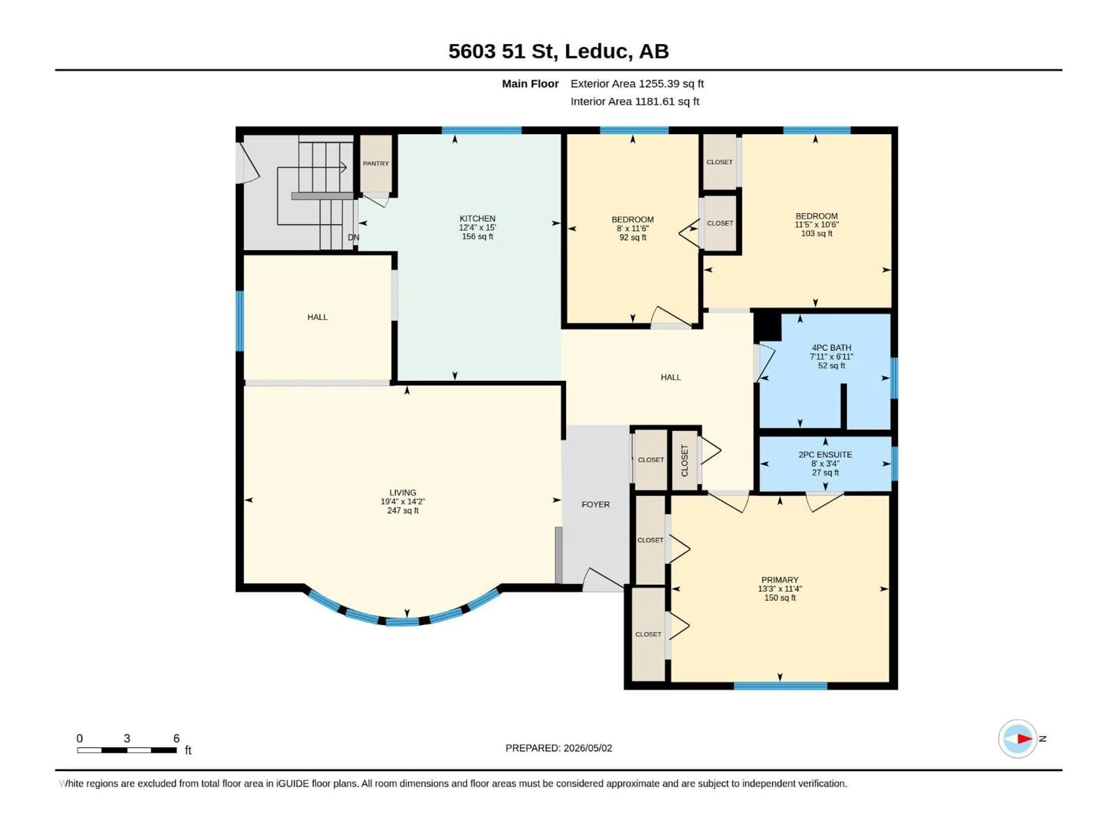 Floor plan for 5603 51 ST, Leduc Alberta T9E5N5